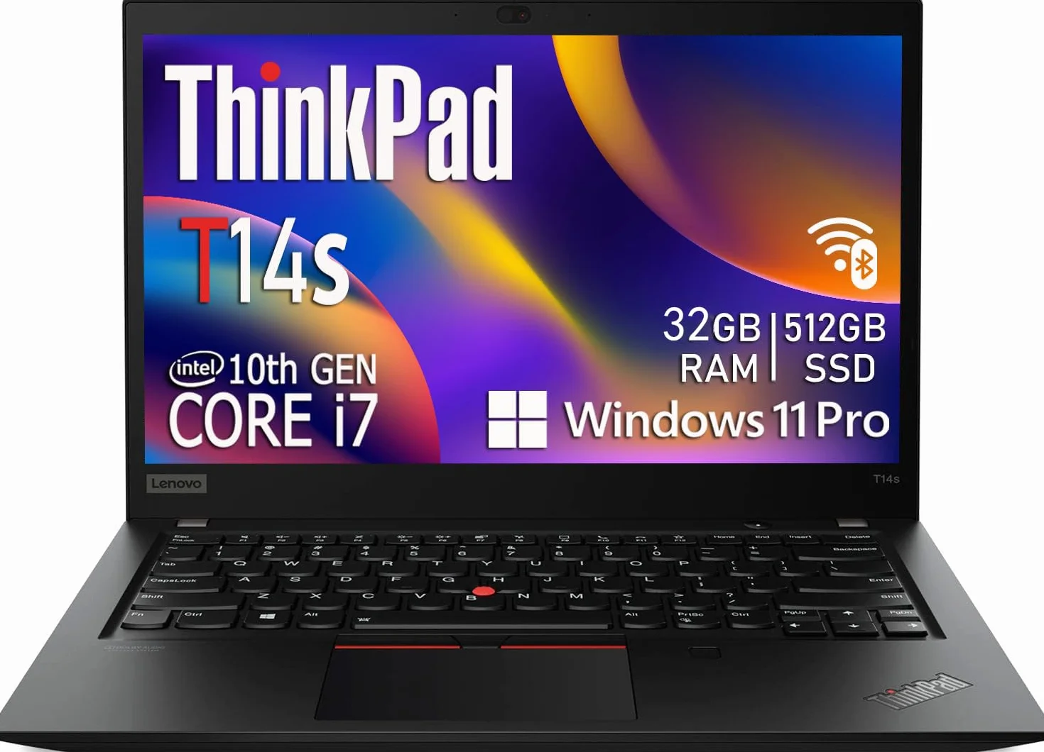 Lenovo ThinkPad T14s Gen 1 Portátil empresarial 14" FHD Intel Core i7-10610U 32GB RAM 512GB SSD Windows 11 Pro Reacondicionado