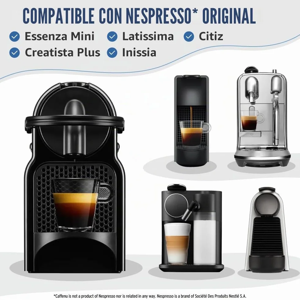 Caffenu Cápsulas Eco Compatible con Nespresso Original Limpiadora 5 unidades