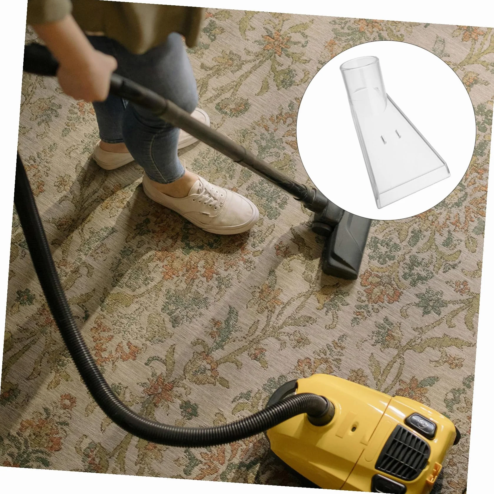 Cabezal Extractor de Alfombras Transparente para Aspiradora Accesorio Succión Limpieza Tapicería