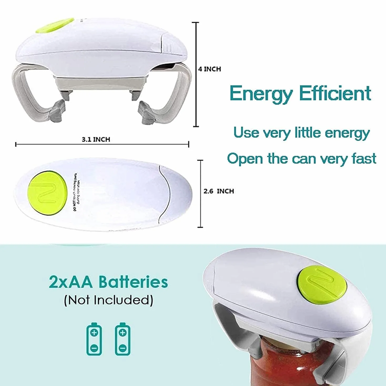 Abrelatas eléctrico automático de borde liso para restaurante
