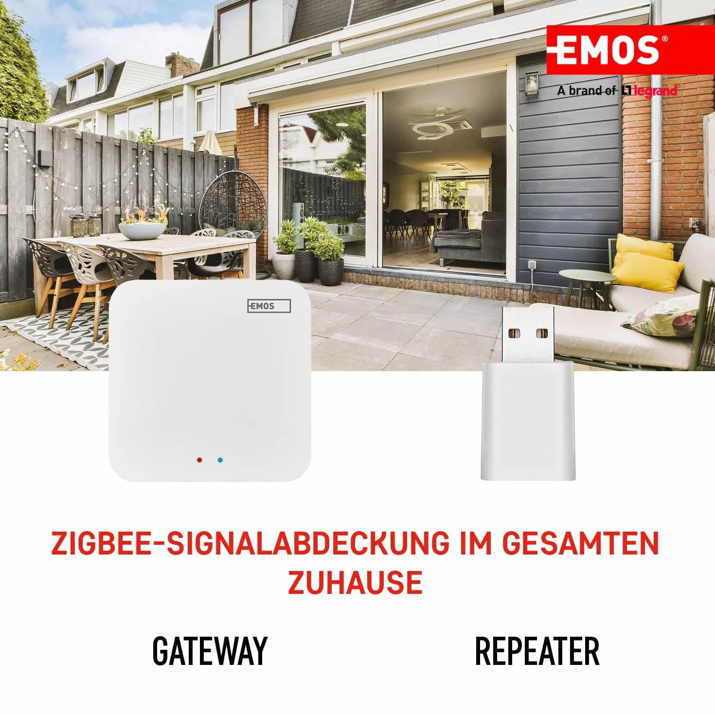EMOS GoSmart Mini ZigBee Amplificador de Señal, Smart Home USB Extensor 3.0 Compatible con Tuya, Smart Life, Hub Requerido