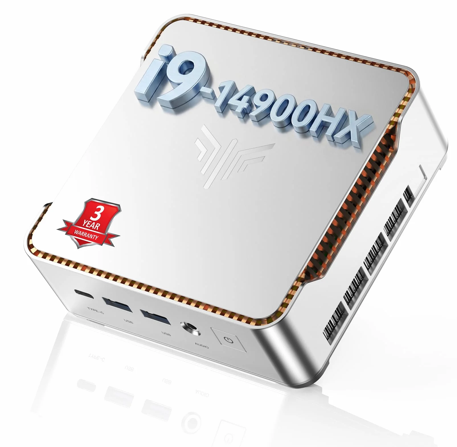 NiPoGi Hyper H2 Mini PC,Ιntel Core i9-14900HX(Vencer i7-12700H/i9-13900HK,24C/32T,hasta 5,80GHz),32GB DDR4 1TB NVMe SSD Mini Ordenador W-11 Pro,4K Triple Display HDMI/DP/Type C/WiFi 6E para Negocio