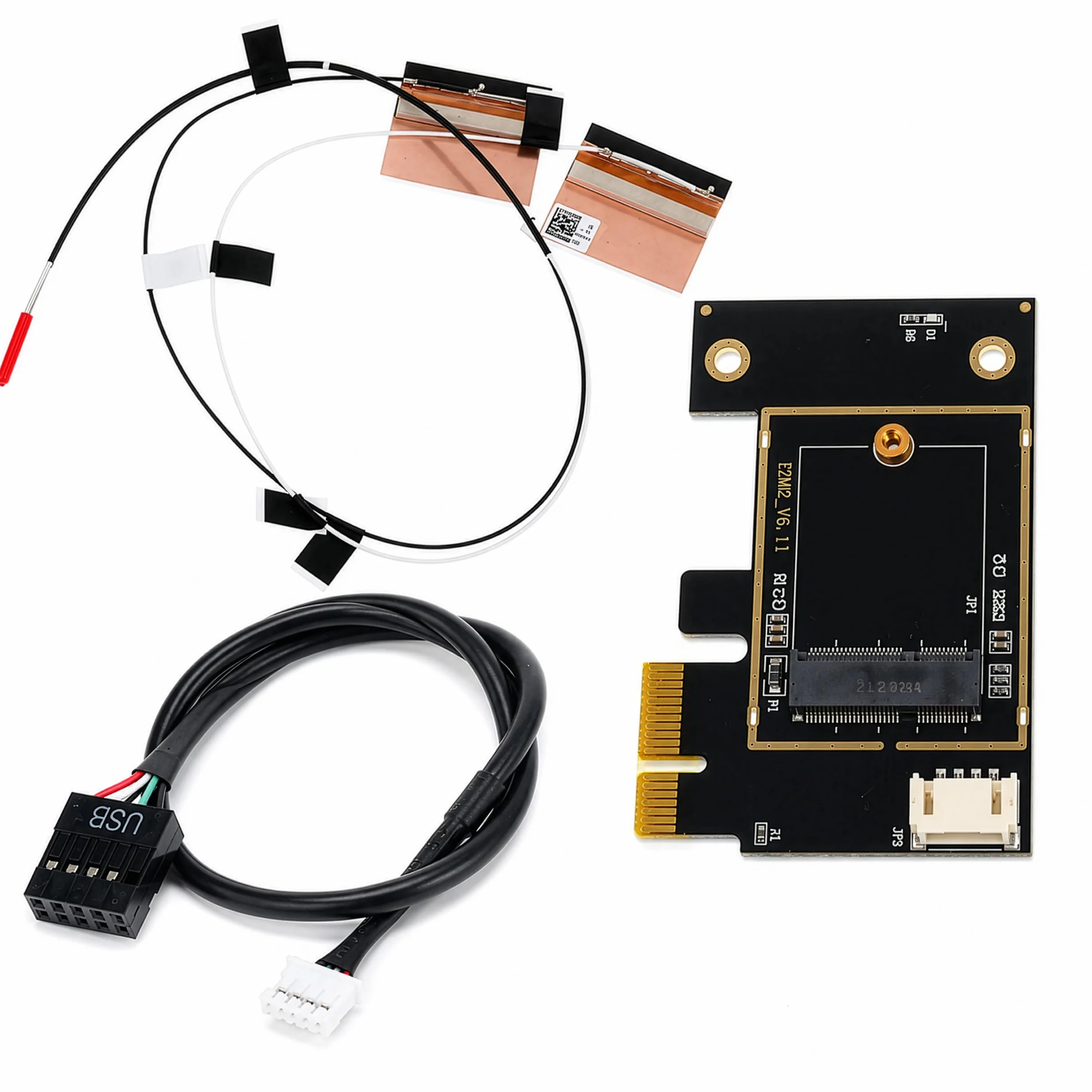 M.2 NGFF Wireless Card to PCI-e 1X Adapter M.2 Bluetooth-Compatible Network Card to WiFi WLAN Converter Desktop for 8260 (Laptop to Desktop)