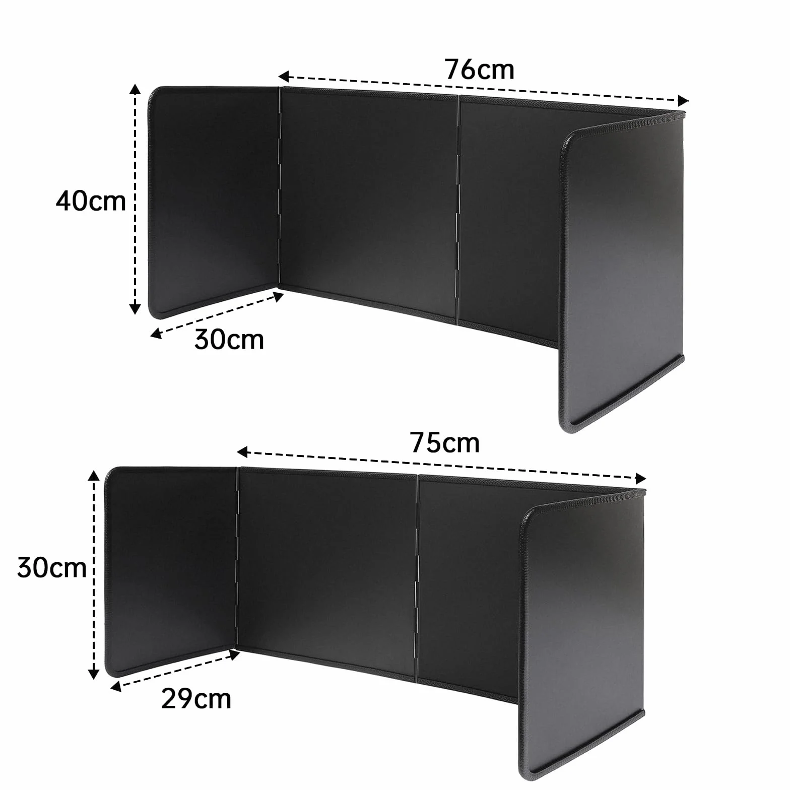 Plegable Protección contra Salpicaduras para Cocina, Negro (40 cm)