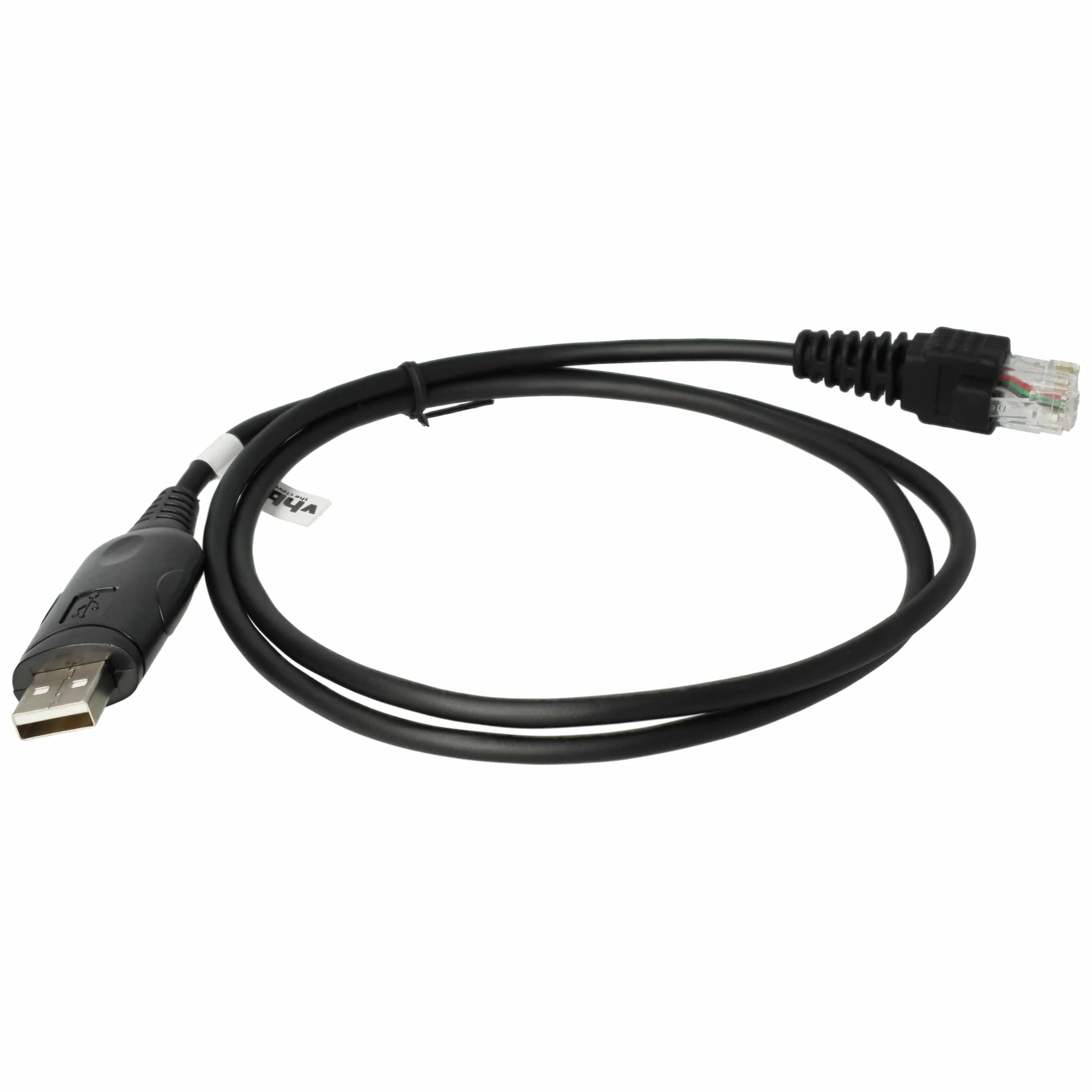 vhbw Cable de programación USB compatible con Motorola SM50 Pro3100, SM120, SM10, PM400, Pro5100, Modelos con conector RJ45, Pro7100 radio, negro