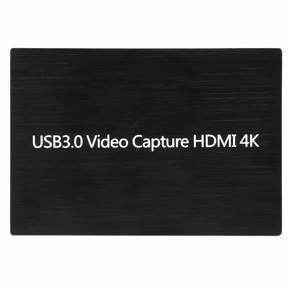 Focket Tarjeta de Captura de Vídeo, 4K@60fps Tarjeta de Captura Plug and Play 4K sin Controlador, Dispositivo de con Carcasa de Aleación de Aluminio Puertos de de 3,5 Mm para OS X