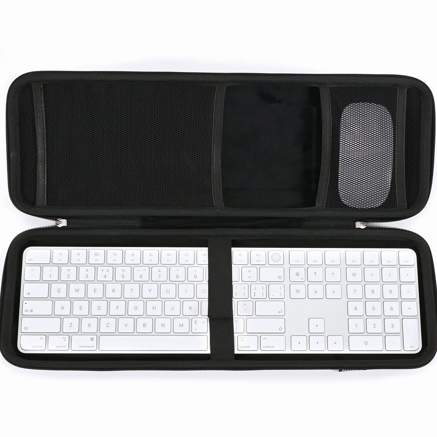 RAIACE Estuche rígido de Viaje para Apple Magic Keyboard + Magic Mouse (Solo se Vende el Estuche). - Negro (Forro Negro)