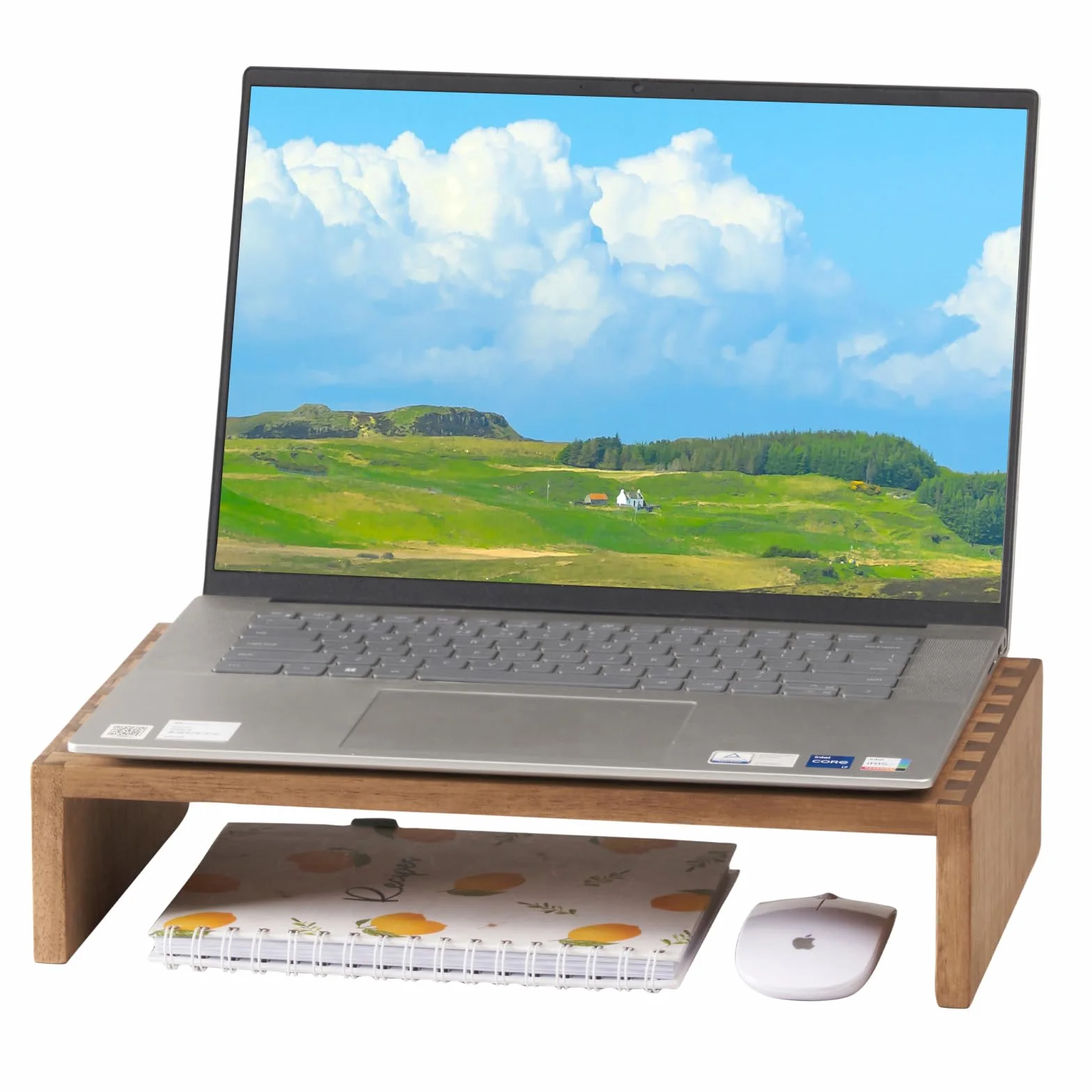 KIRIGEN Soporte de Monitor de Madera Soporte de Escritorio de Madera para PC/Laptop/TV Impresora Monitores Brazos y Soportes de Monitor Elevador de Escritorio Longitud 39cm color marrón