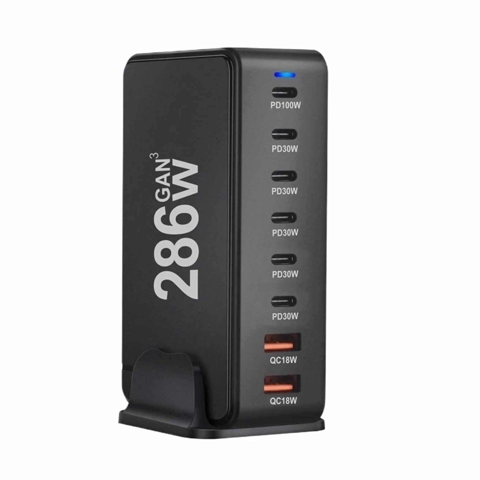 Cargador GAN PD USB C Estación De Carga Escritorio Mutli Rápido Adaptador Corriente For Ordenador Portátil Capacidad De Carga RáPida(286W GAN Charger)