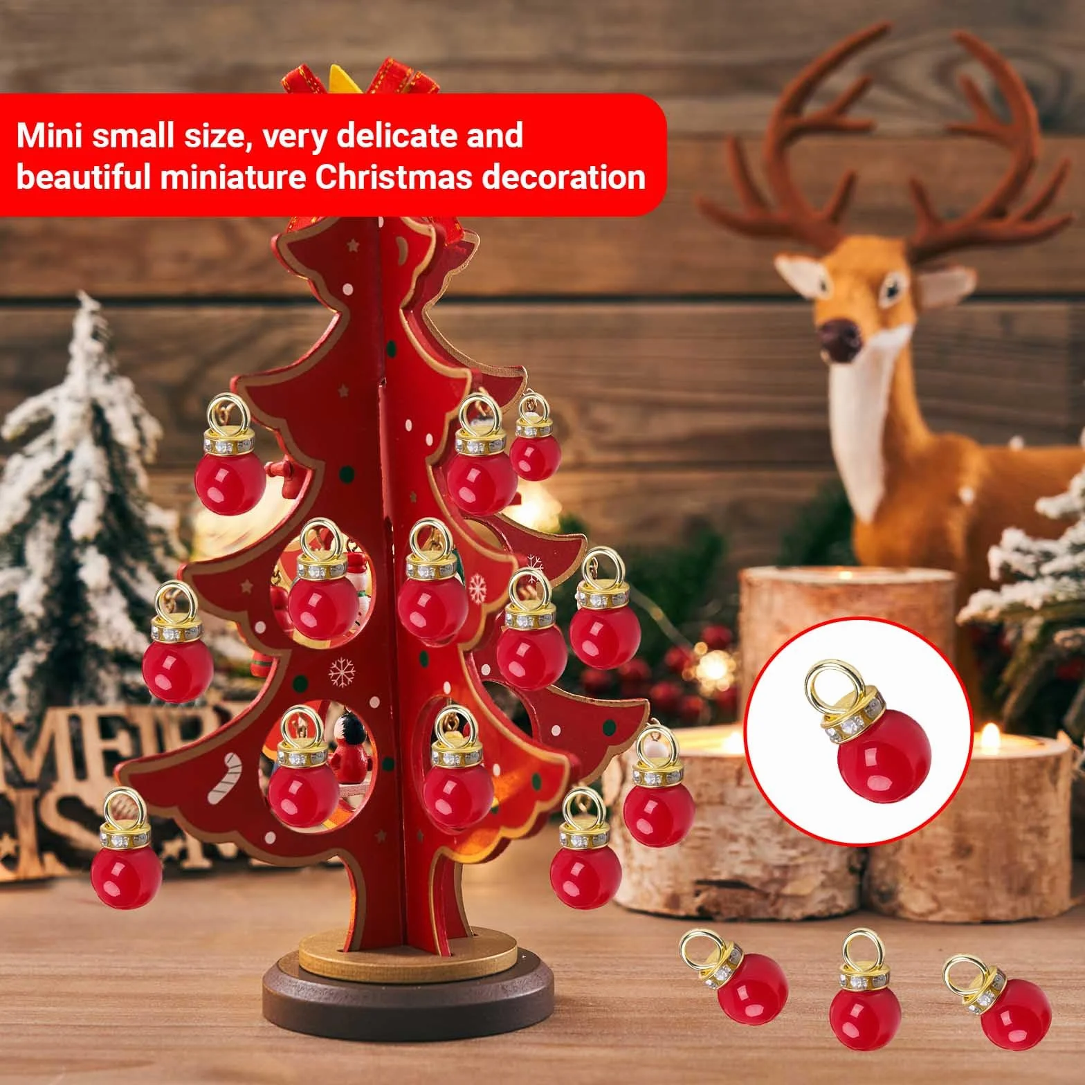 Bolas de Navidad Miniatura 20 Unidades – Adornos navideños pequeños Colores Surtidos