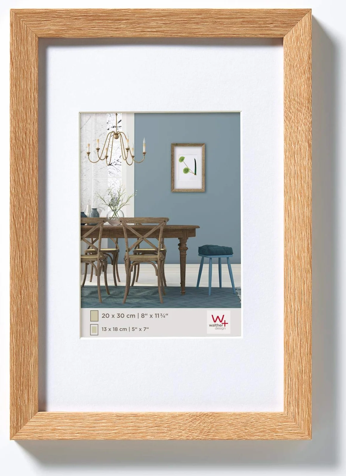 walther design Marco de fotos roble claro 30 x 40 cm con paspartú Fiorito EF040E