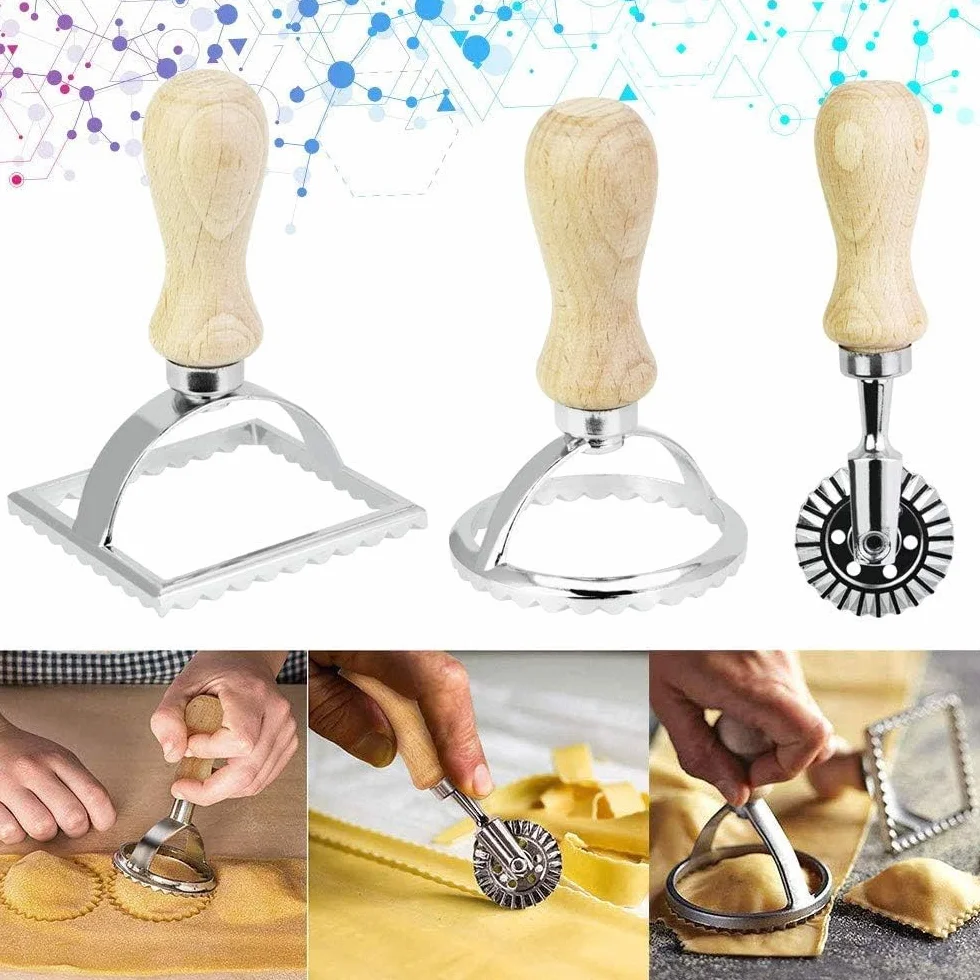 Cortadores de ravioli de acero inoxidable juego de 3
