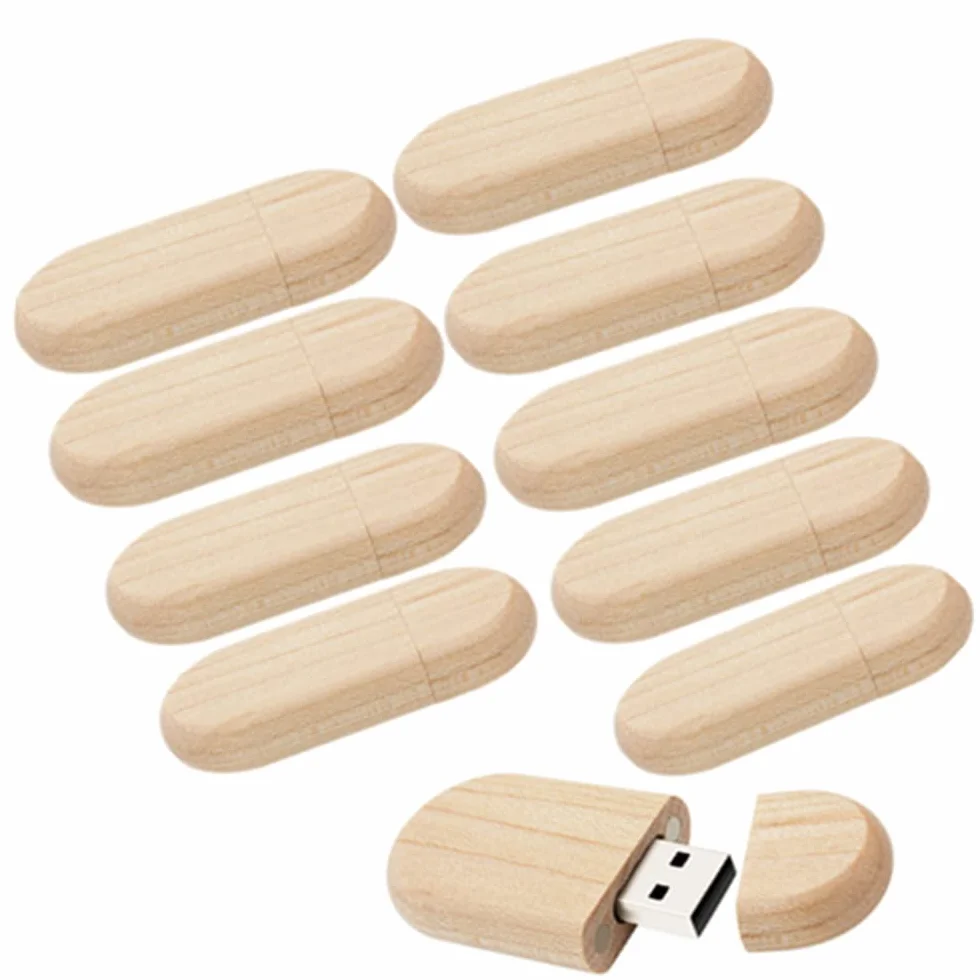 10 unidades de madera USB Flash Drive Storage Stick USB Memory Stick (USB 2.0 16GB)