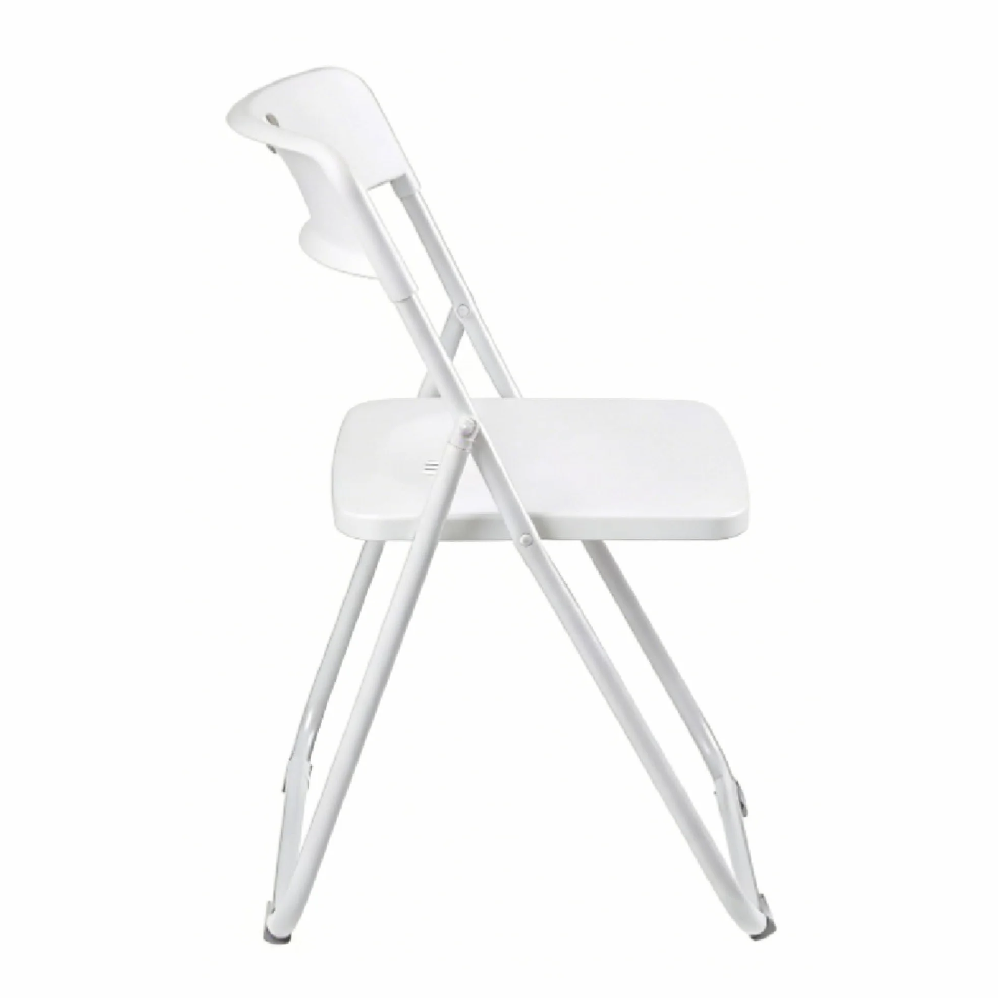 Sillas Plegables Blancas 10 Pack Estructura Hierro Reforzado Asiento Plástico Rígido 75x40x39 cm Apilable