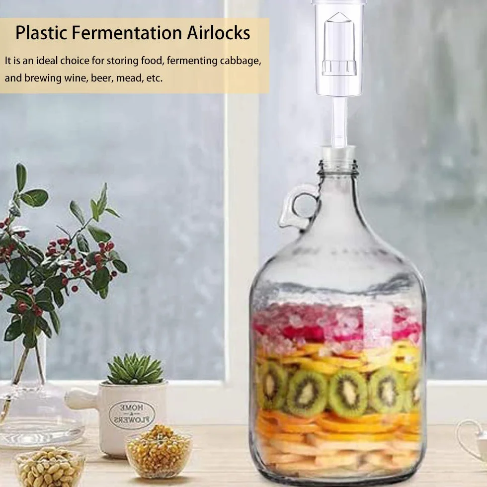 Airlock Fermentacion 3PCS Esclusa de Aire Plástico para Cerveza, Vino