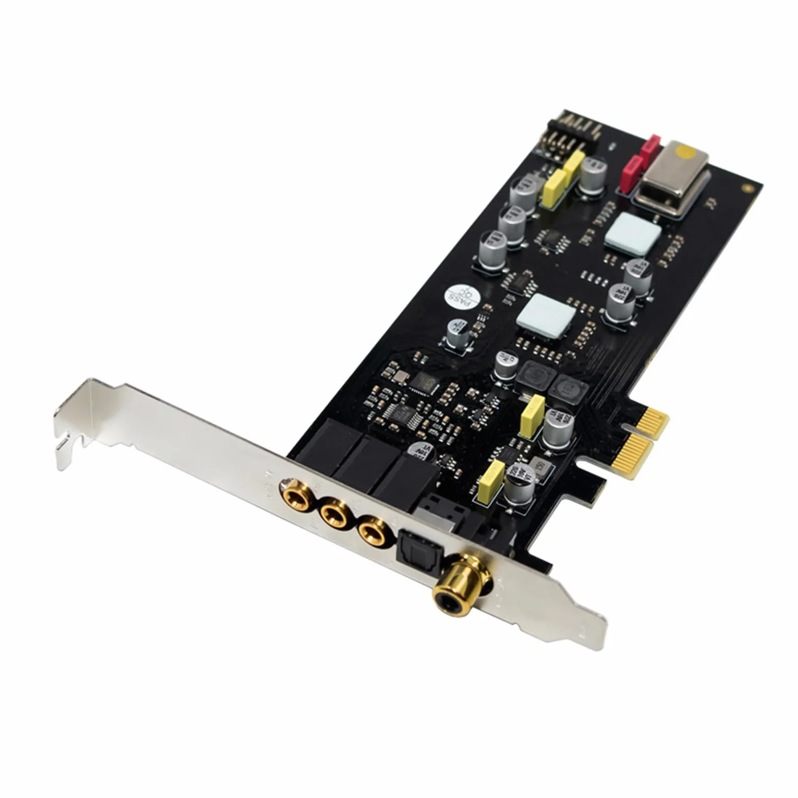 Tarjeta de sonido PCIe ST113 SSS1700 Chip de perfil bajo para estudio, transmisión en vivo, tarjeta de sonido de baja latencia de cine en casa