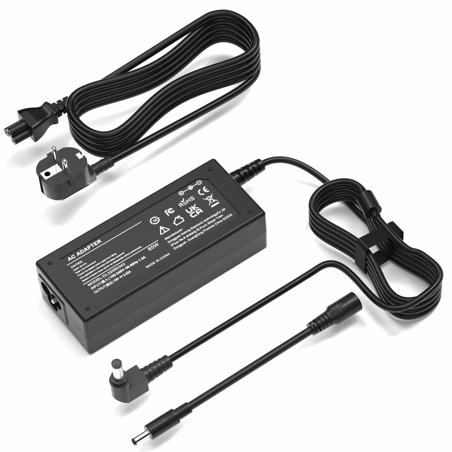 Cargador 65W Compatible con HP monitores LED LCD HD de 27" 25" 23.8" 23" 21.5" 20" 25f 27f 22cwa 27es 27er 27eb 27xi 27xw 27bw 24m 23er 23es 27eb 32f vh240a 24ea 27 25vx ADPC1945 Adaptador