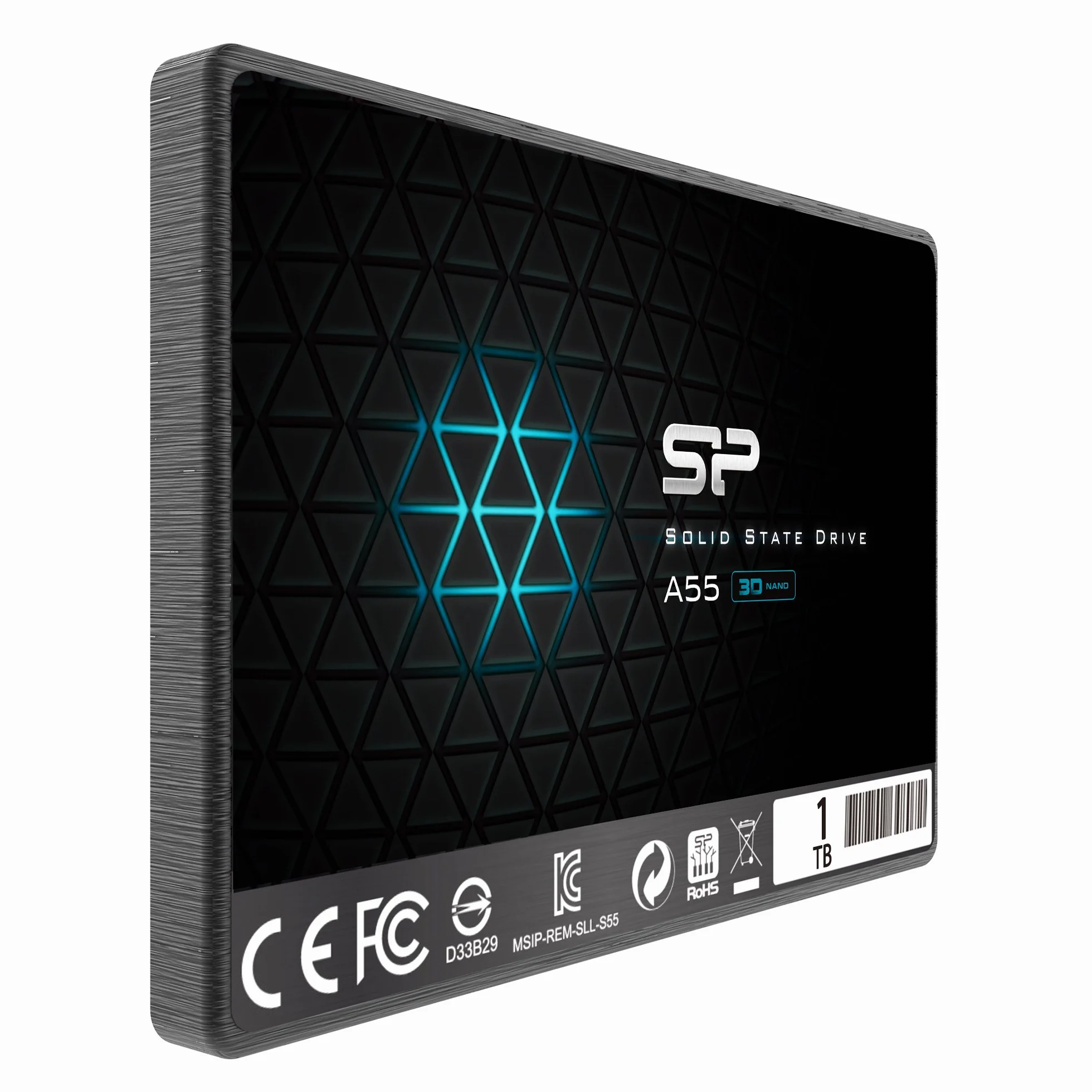 Silicon Power-1TB SSD 3D NAND A55 SLC Cache Performance Boost SATA III 2.5" 7mm (0.28") Internal Solid State Drive , Black