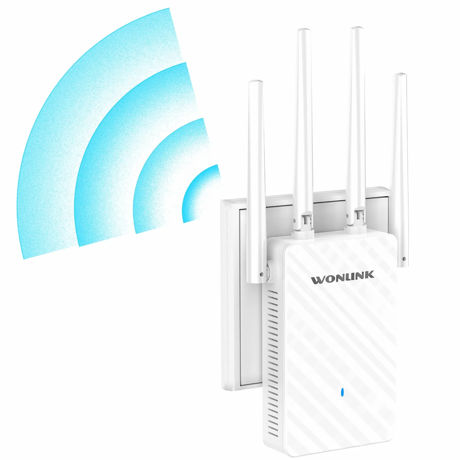 Repetidor WiFi, 1200Mbps Amplificador Señal WiFi Doble Banda 5G/2.4G con 4 Antenas Externas, 3 Modos(Repetidor/Router/Ap), Puerto Ethernet, WPS/MU-MIMO, Luz Indicadora, Interior, Enchufe EU
