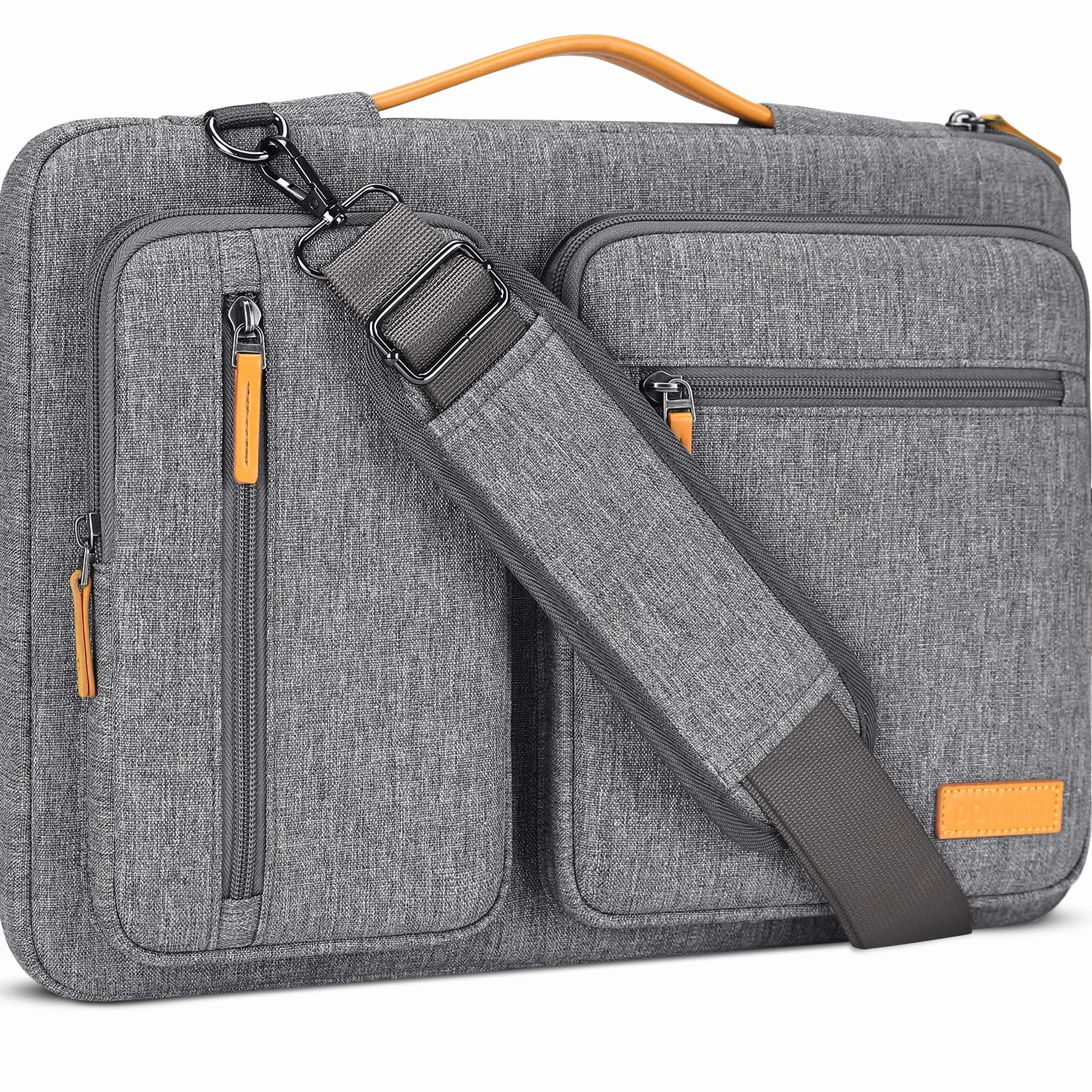 DOMISO Funda para Portatil Ordenador 15.6 Pulgadas,MacBook Pro M4 M3 M2 2025/Pro Max,Protección Bolsa para 15-16 Pulgadas Lenovo,HP,Dell,Asus Chromebook,Laptop PC Case Sleeve,con Tirantes，Gris