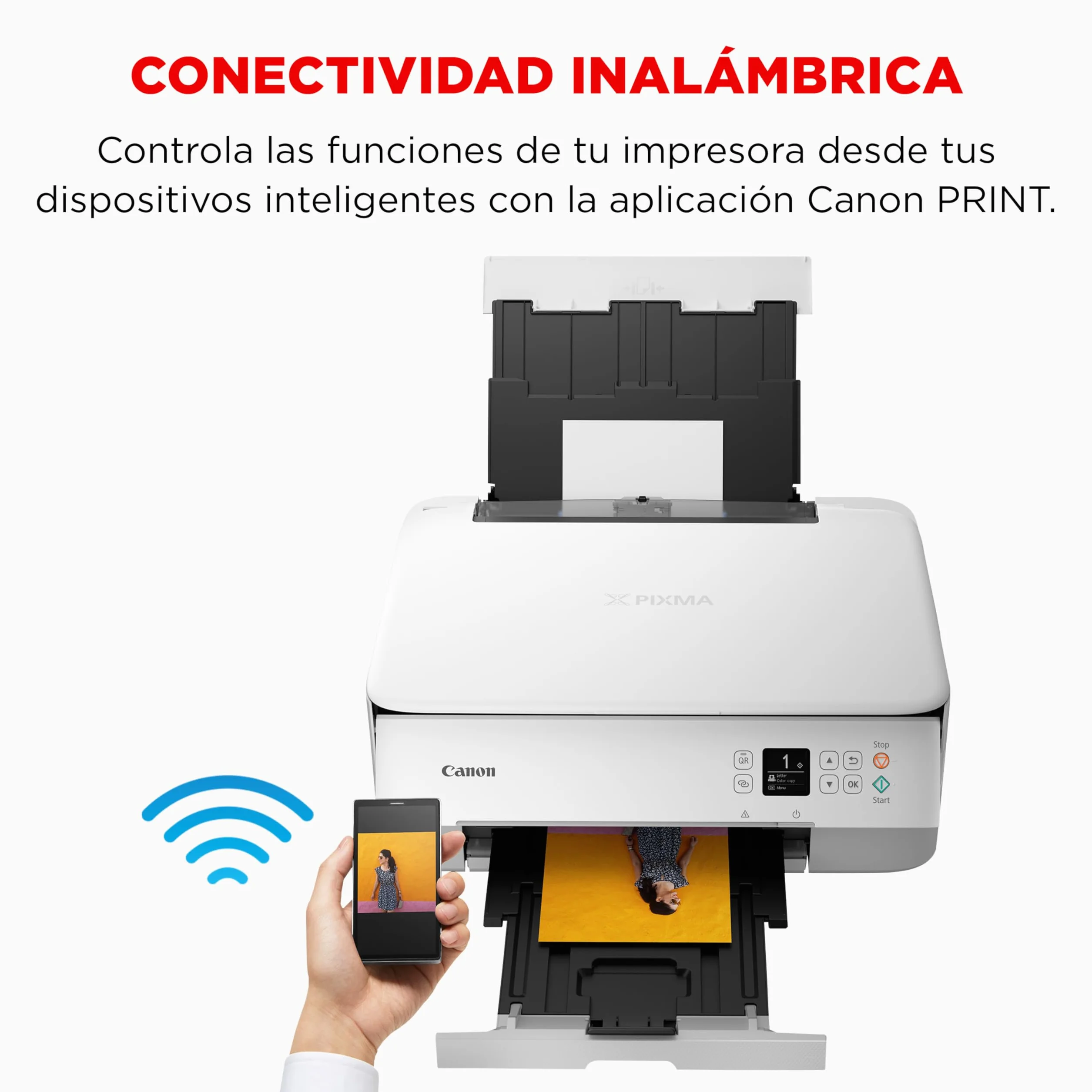 Canon PIXMA TS5351i – Impresora Multifunción para Uso Doméstico con Pantalla OLED | Conexión Inalámbrica desde tu Smartphone | Con PIXMA Print Plan