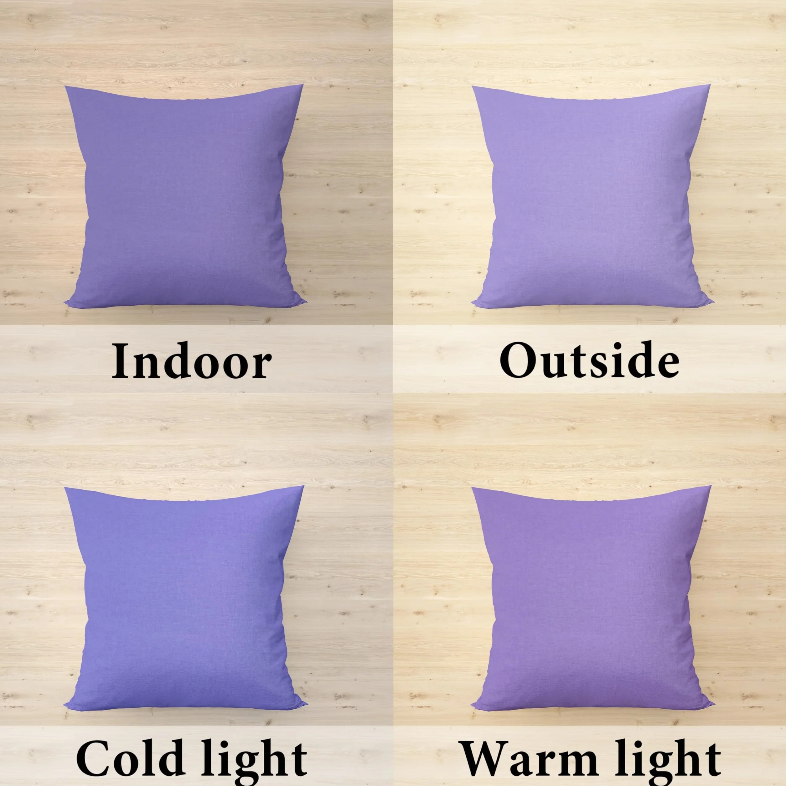 Fundas de cojín de lino para sofá Lavanda Morado Degradado 60x60cm Juego de 4