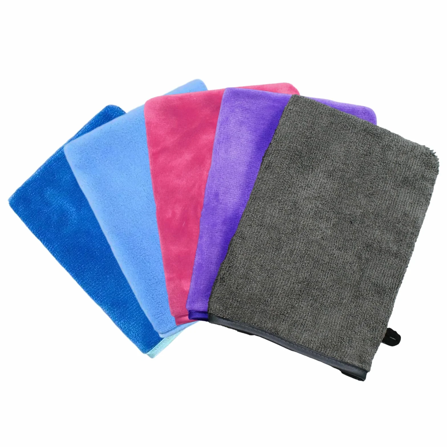 Manoplas Baño Guantes de Lavado Cara Franela Limpieza Facial 15x20cm Desmaquillante