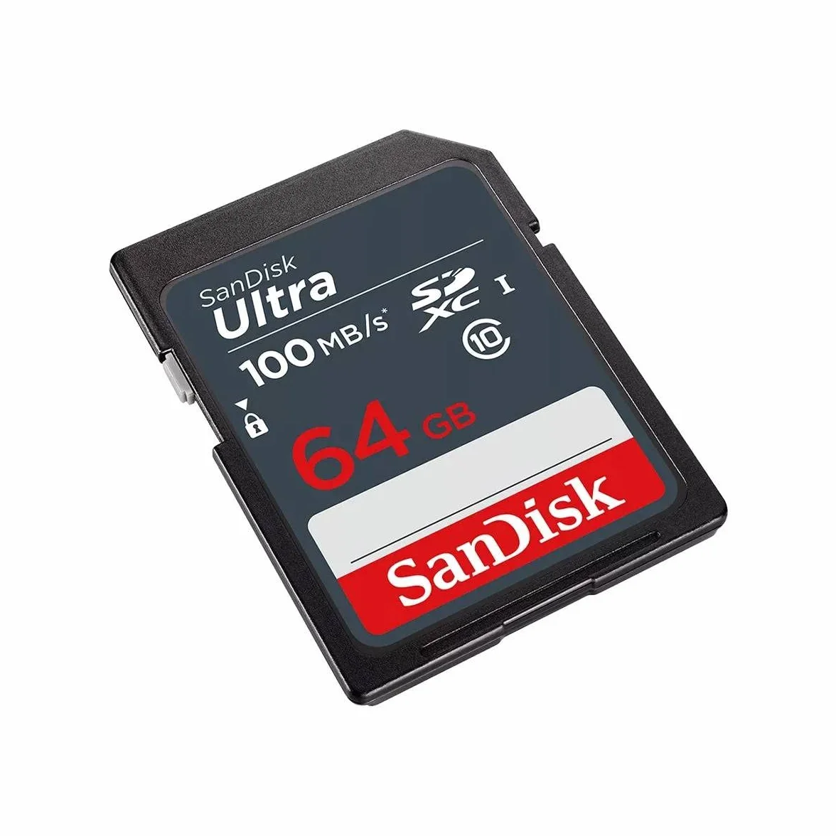 SanDisk Ultra 64GB SDXC Memory Card, up to 100MB/s, Class 10, Black/Grey | Tarjeta SDXC de 64 GB con velocidad de lectura de 100 MB/s y UHS-I para fotografía, video y almacenamiento de datos