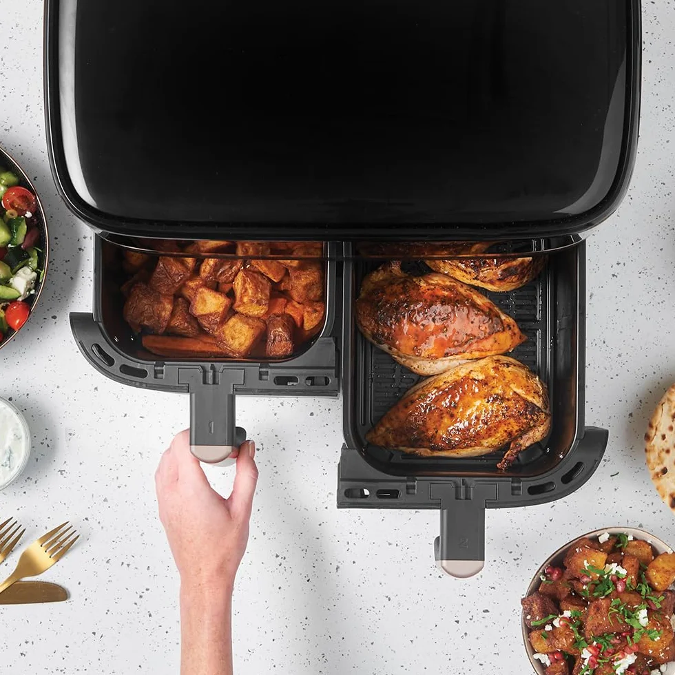 Russell Hobbs freidora de aire doble cesta 9L 2800W 200°C 9 programas Rapid Air táctil Satisfry 27681-56