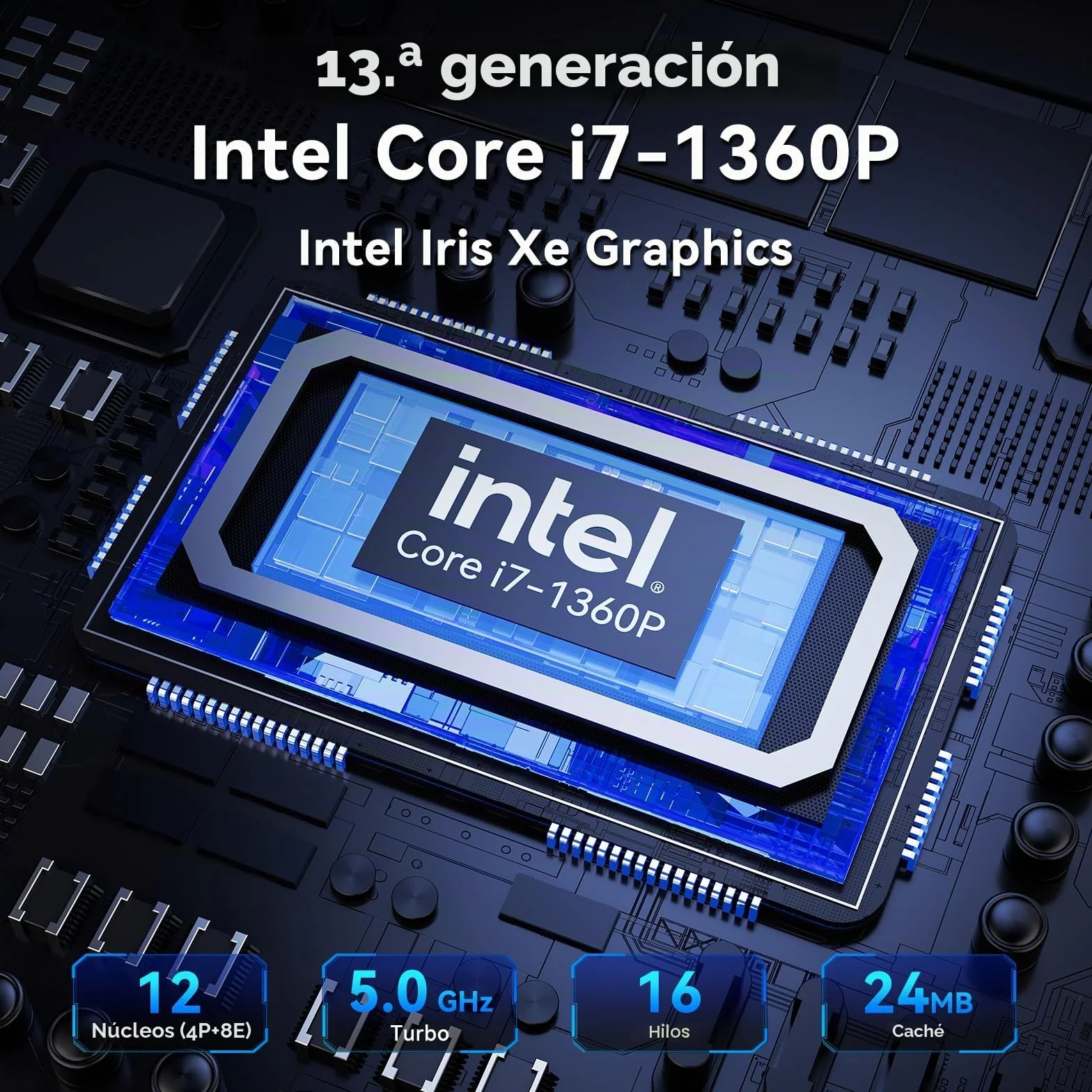 Intel NUC 13 Pro NUC13ANHi7 Arena Canyon: CPU 13.ª Gen, 32 GB RAM, SSD 1 TB, Intel Core i7-1360P, Win 11 Pro Mini PC, 8K/4K UHD, Ethernet Gigabit/WiFi-6/VESA, Empresas/oficinas/hogares.