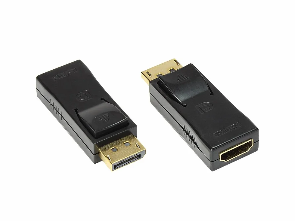 Alcasa HDMI - DisplayPort F/M Negro - Adaptador para cable (DisplayPort, HDMI, Male connector / Female connector, Negro)