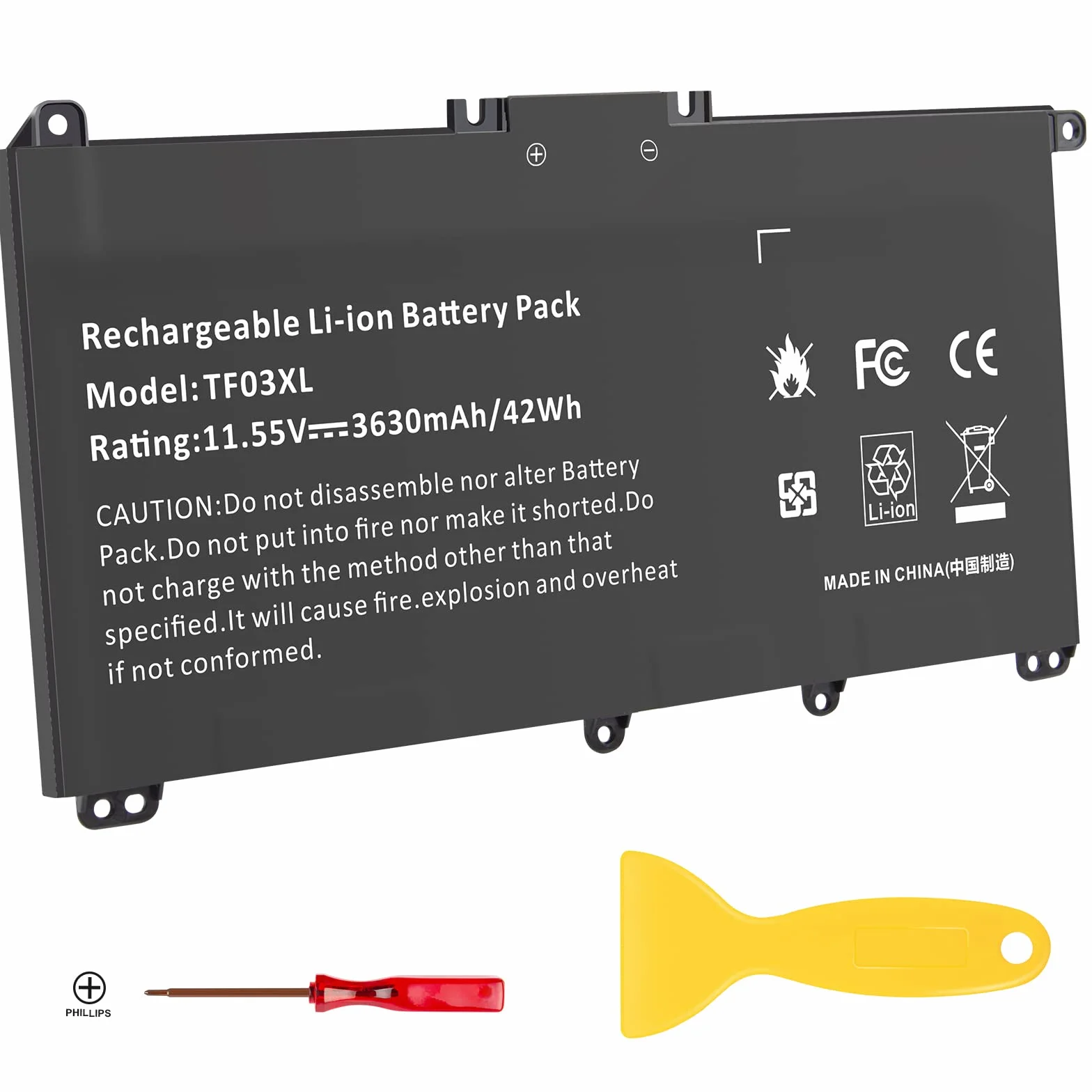 ASUNCELL 11.55V/42Wh TF03XL Batería del Ordenador portátil para HP Pavilion 14-BF 14-BK 14-BP 14-BF 15-CC 15-CD 15-CK 17-AR050WM17-AR007CA 17-AR050WM TF03XL TF03041 TF03041XL HSTNN-LB7J HSTNN-LB7X
