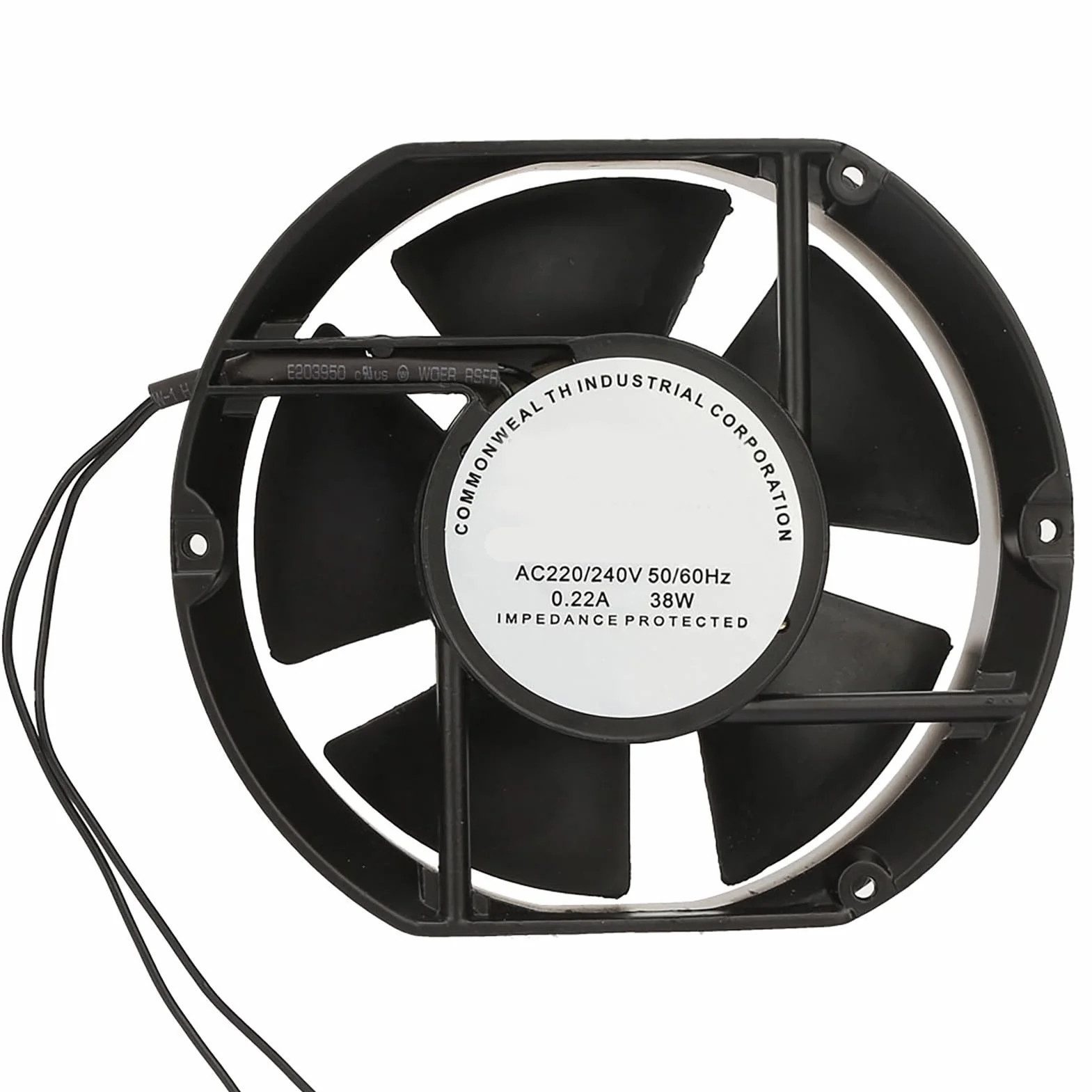 Ventilador Axial, AC 220V 38W Ventilador de Refrigeración Ovalado Con Cojinete de Bolas Ventilador de Enfriamiento 172 x 150 x 50 mm Ventilador Silencioso Para Proyectos de Escape de Ventilación