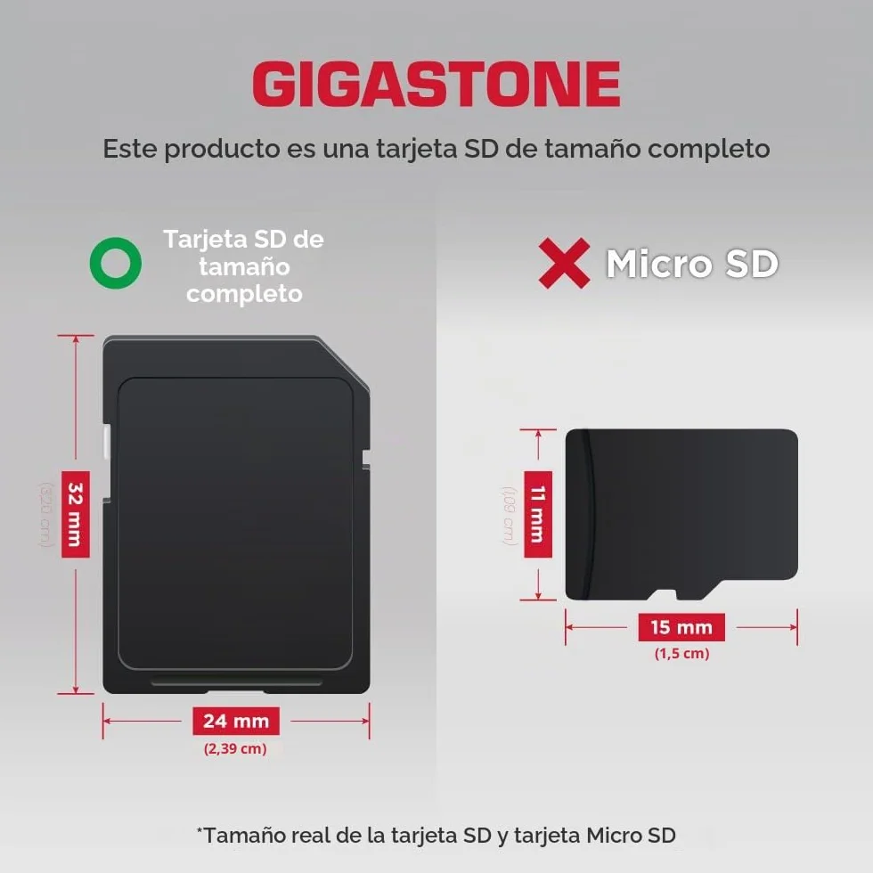 Gigastone - Tarjeta de Memoria SDHC de 8 GB, Juego de 2 Tarjetas, Alta Velocidad para la Reserva de Fotos, vídeos, música, Archivos de Voz, videocámara, grabadora, PC, Mac, Clase 10