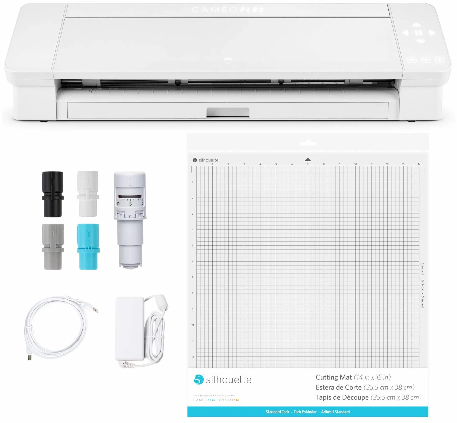 Silhouette America SILH-CAMEO-4-PLUS-5T SILHOUETTE CAMEO 4 PLUS - Cortador plotter (38 cm), color blanco