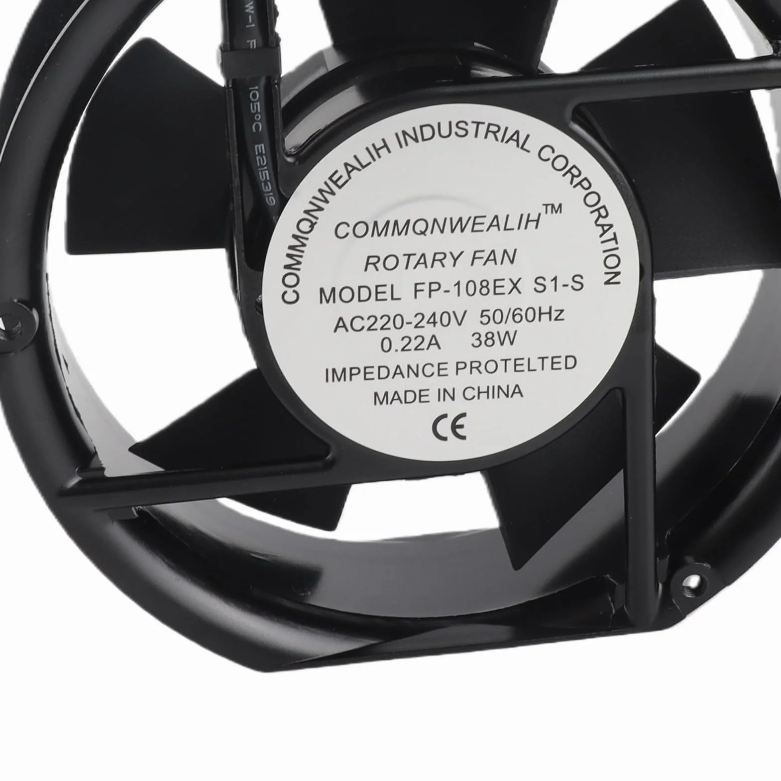 Ventilador Axial, AC 220V 38W Ventilador de Refrigeración Ovalado Con Cojinete de Bolas Ventilador de Enfriamiento 172 x 150 x 50 mm Ventilador Silencioso Para Proyectos de Escape de Ventilación