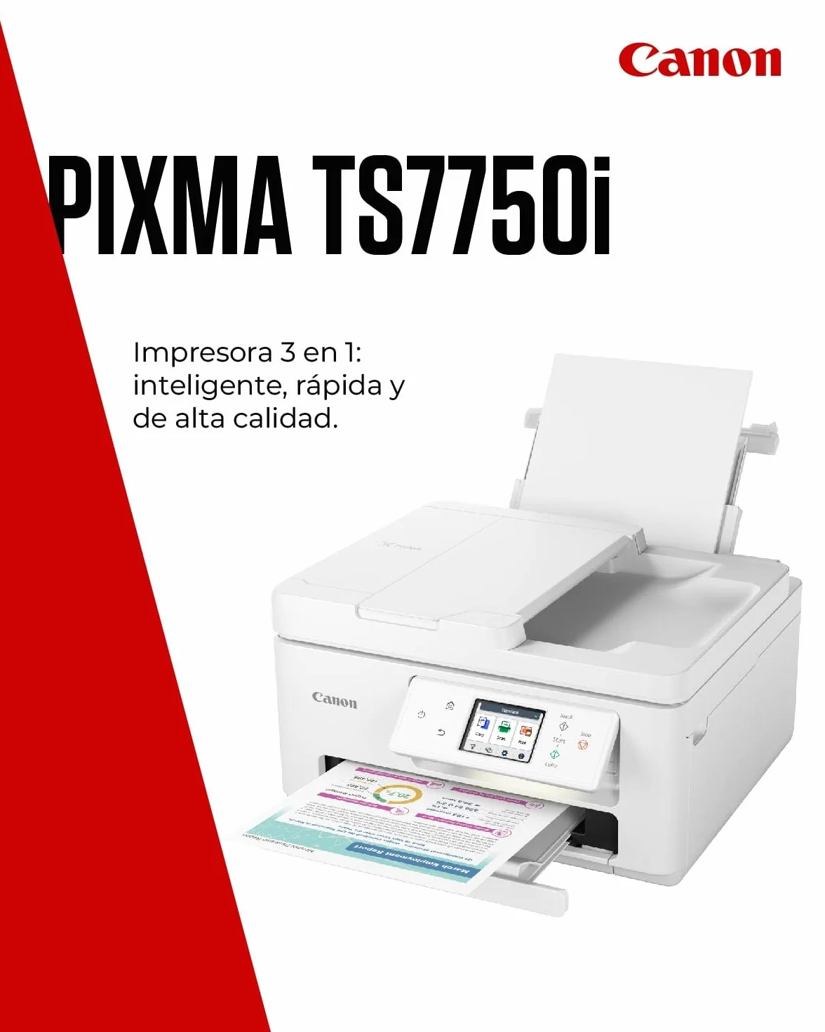 Canon PIXMA TS7750i – Impresora Multifunción, Copiadora y Escáner para Uso Doméstico | Conexión Inalámbrica Desde tu Smartphone | con PIXMA Print Plan