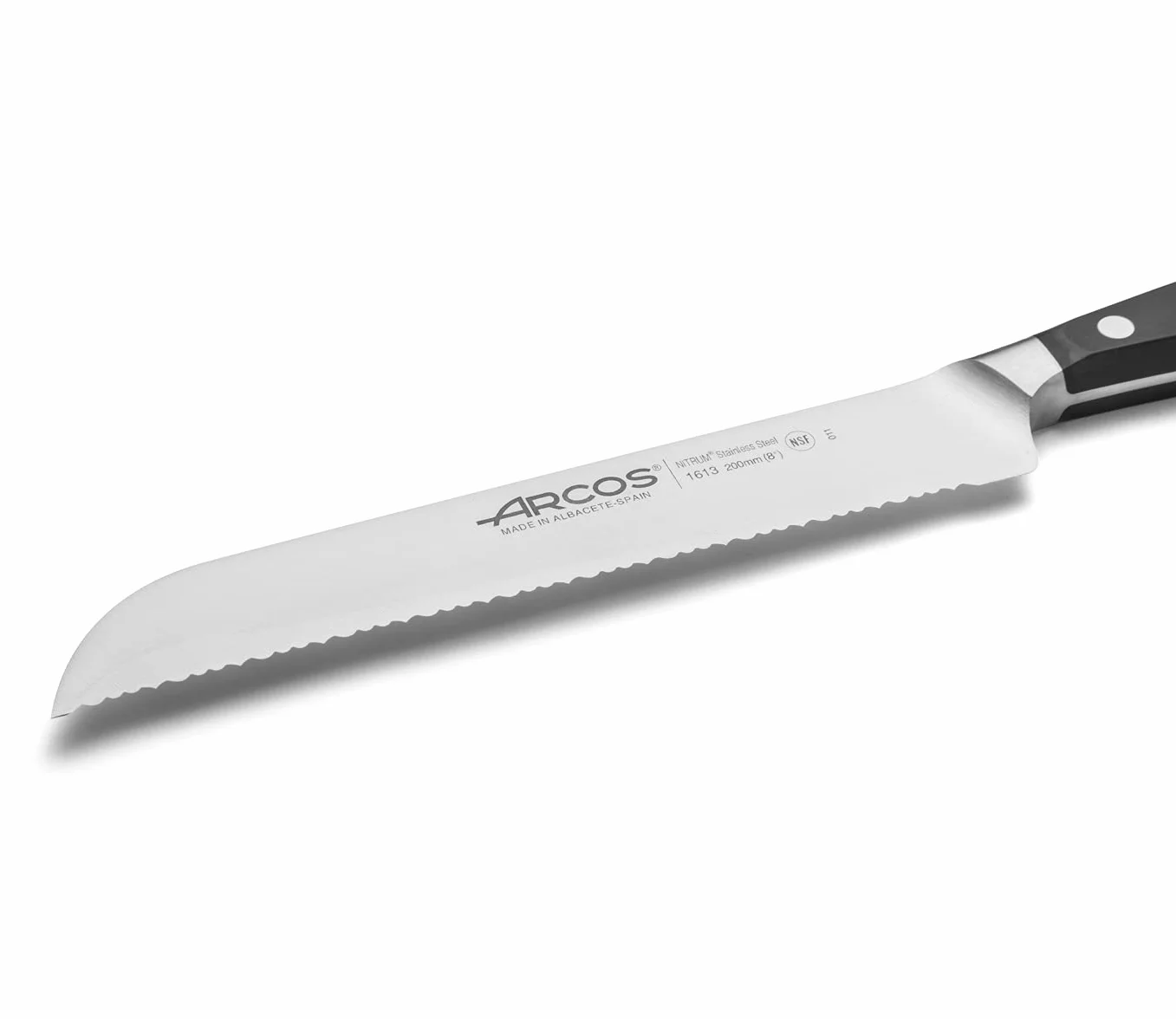 Arcos Cuchillo Panadero Profesional 200 mm Hoja Silk Edge Acero Inoxidable Nitrum Serie Manhattan