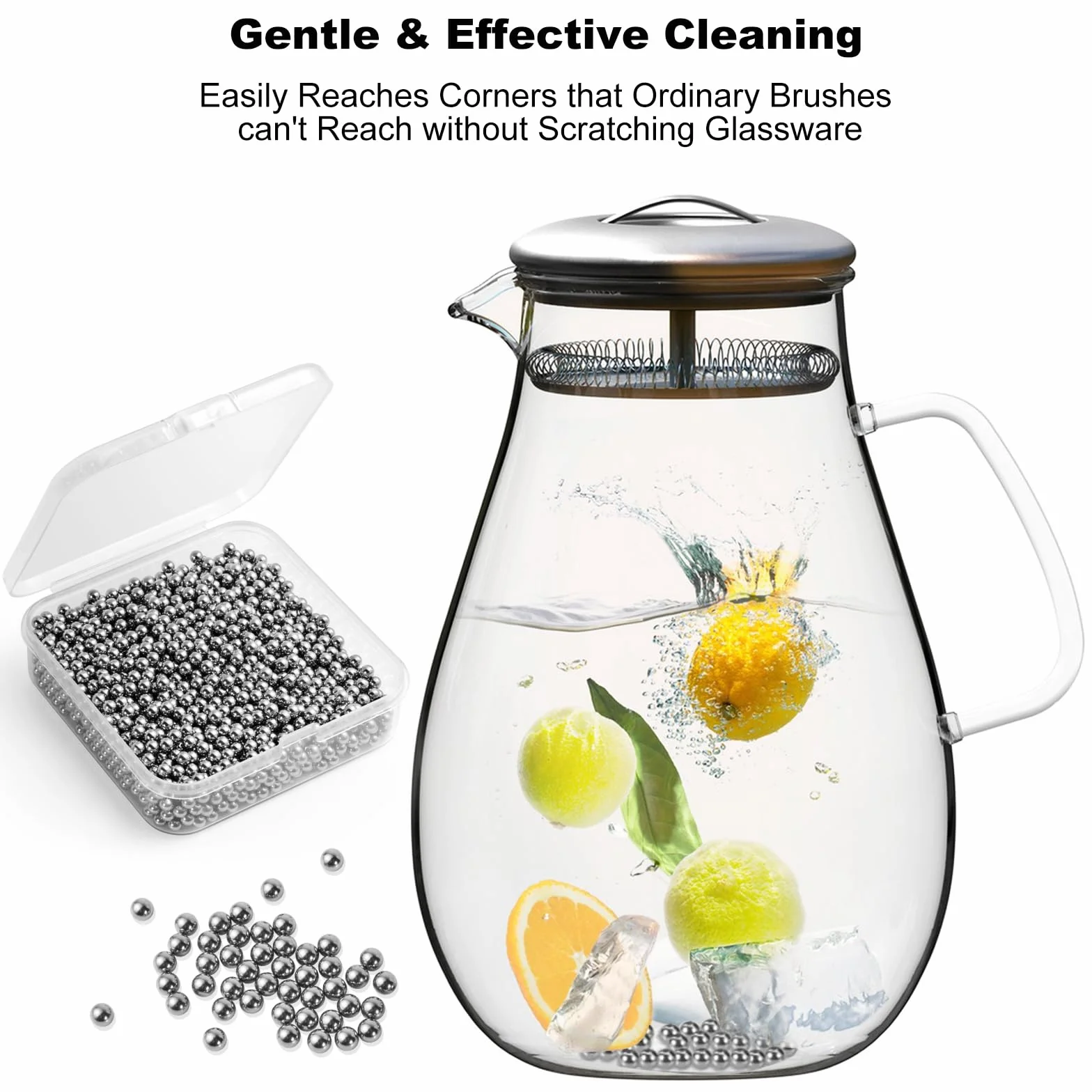 Perlas De Limpieza para Botellas, Acero Inoxidable, Bolas Limpiadoras para Cristal, Decantador