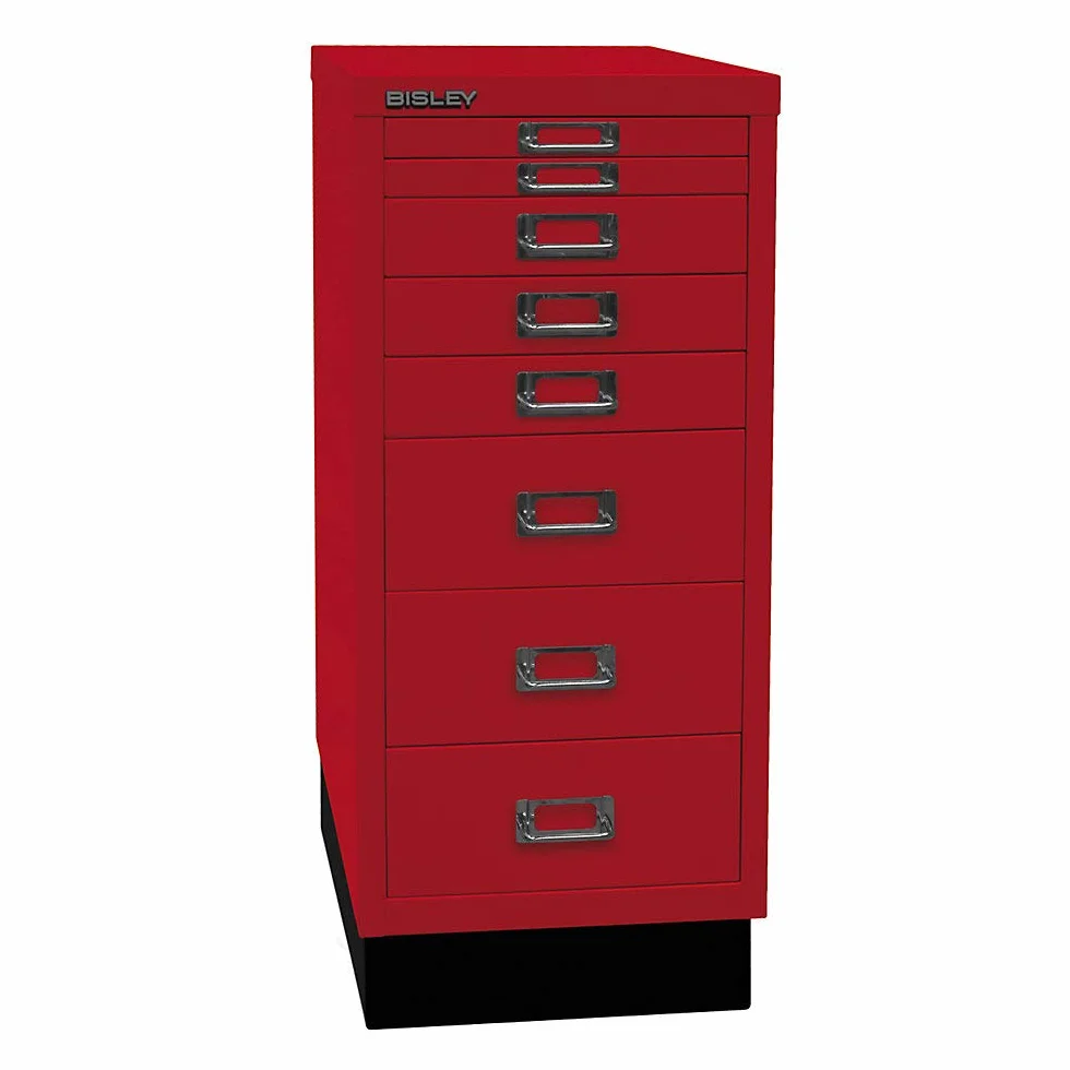 BISLEY L298S670 MultiDrawer Serie 29 con Base DIN A4, 8 cajones, Metal, 670 Cardinal, 38 x 27.9 x 67 cm