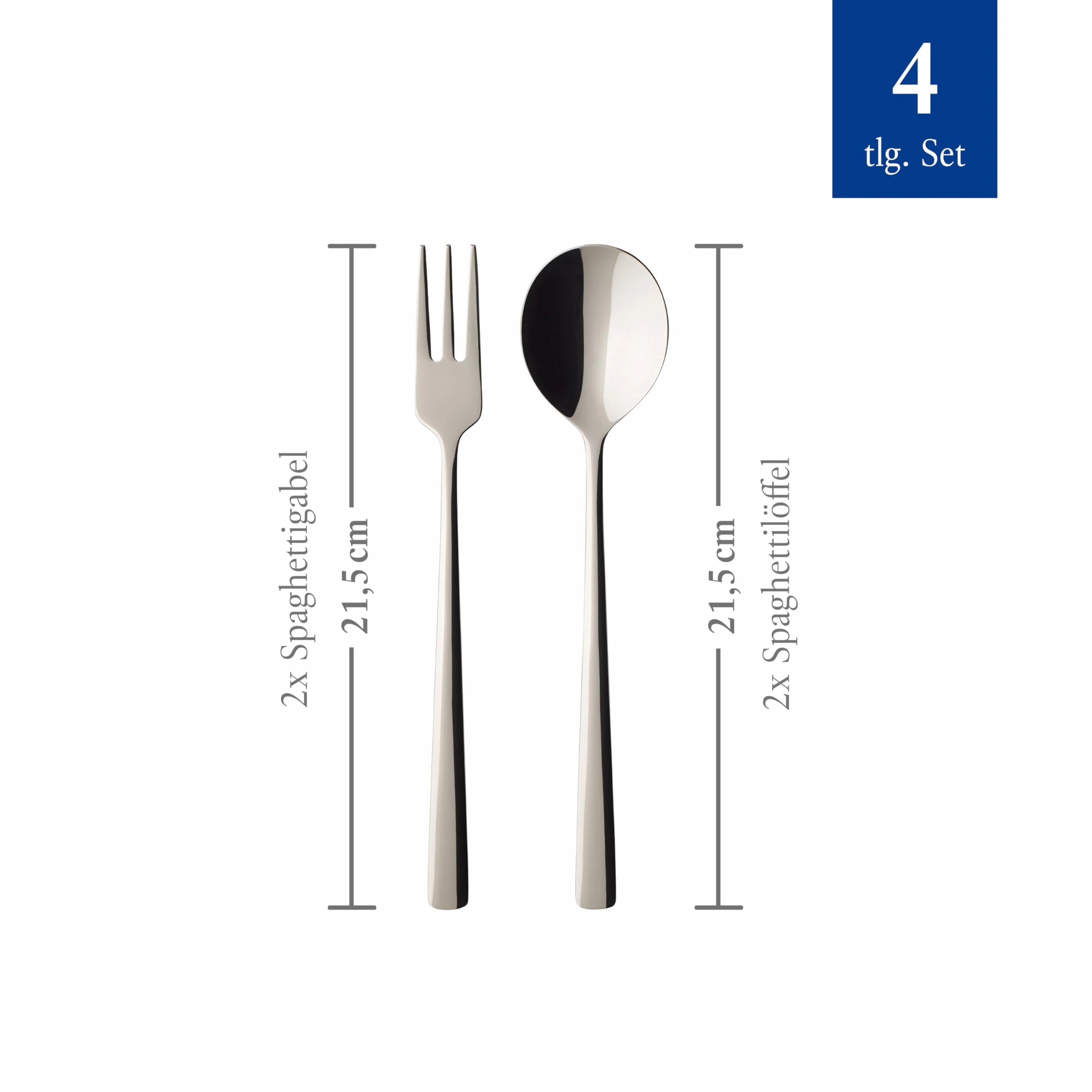 Villeroy & Boch Daily Line Specials Set de espagueti 4 piezas Acero inoxidable 18/10