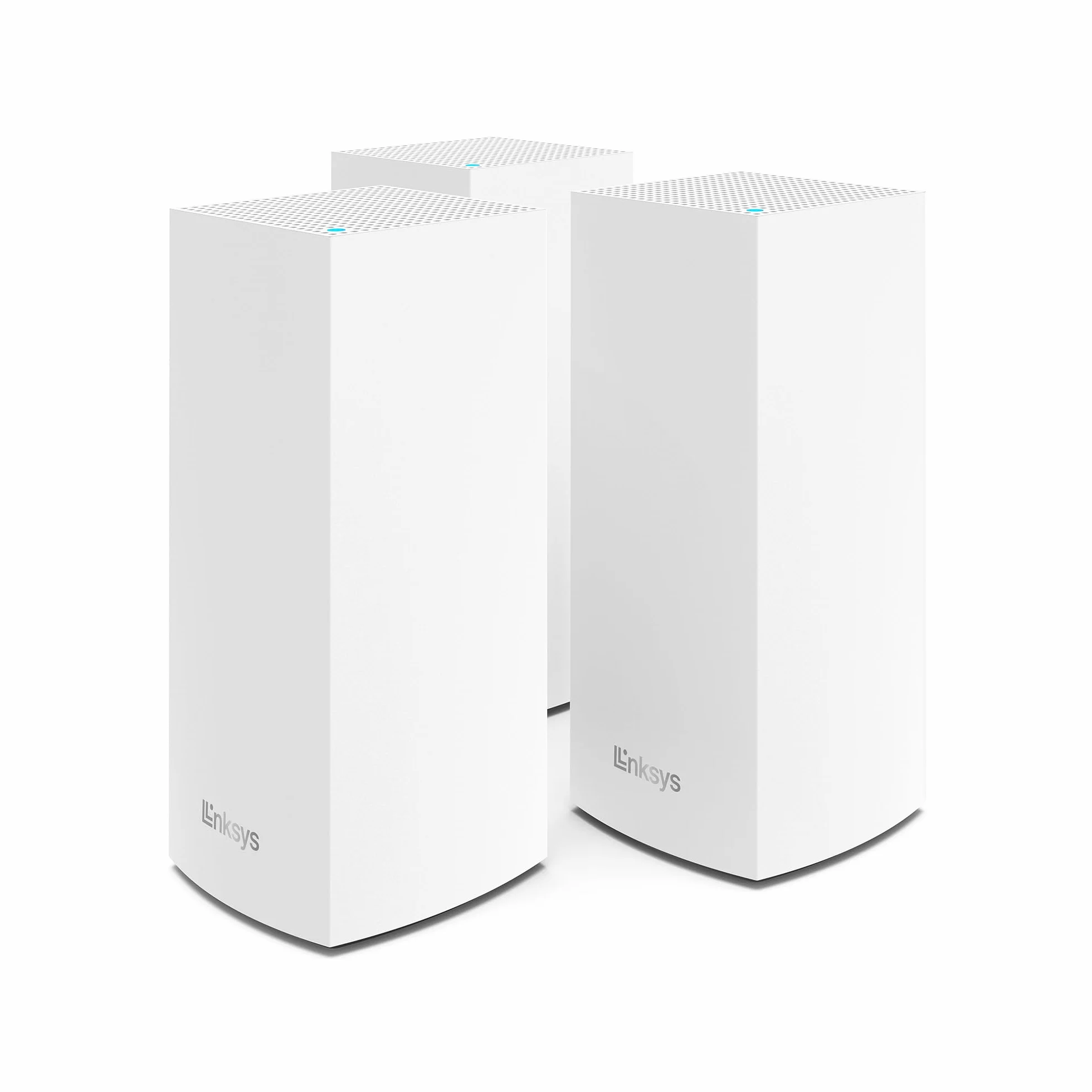 Linksys Velop MX12600 sistema WiFi 6 mesh tribanda (AX4200), router WLAN, repetidor, extensor con hasta 830 m² de cobertura, 3,5 veces más veloz, más de 120 dispositivos, paquete de 3, blanco