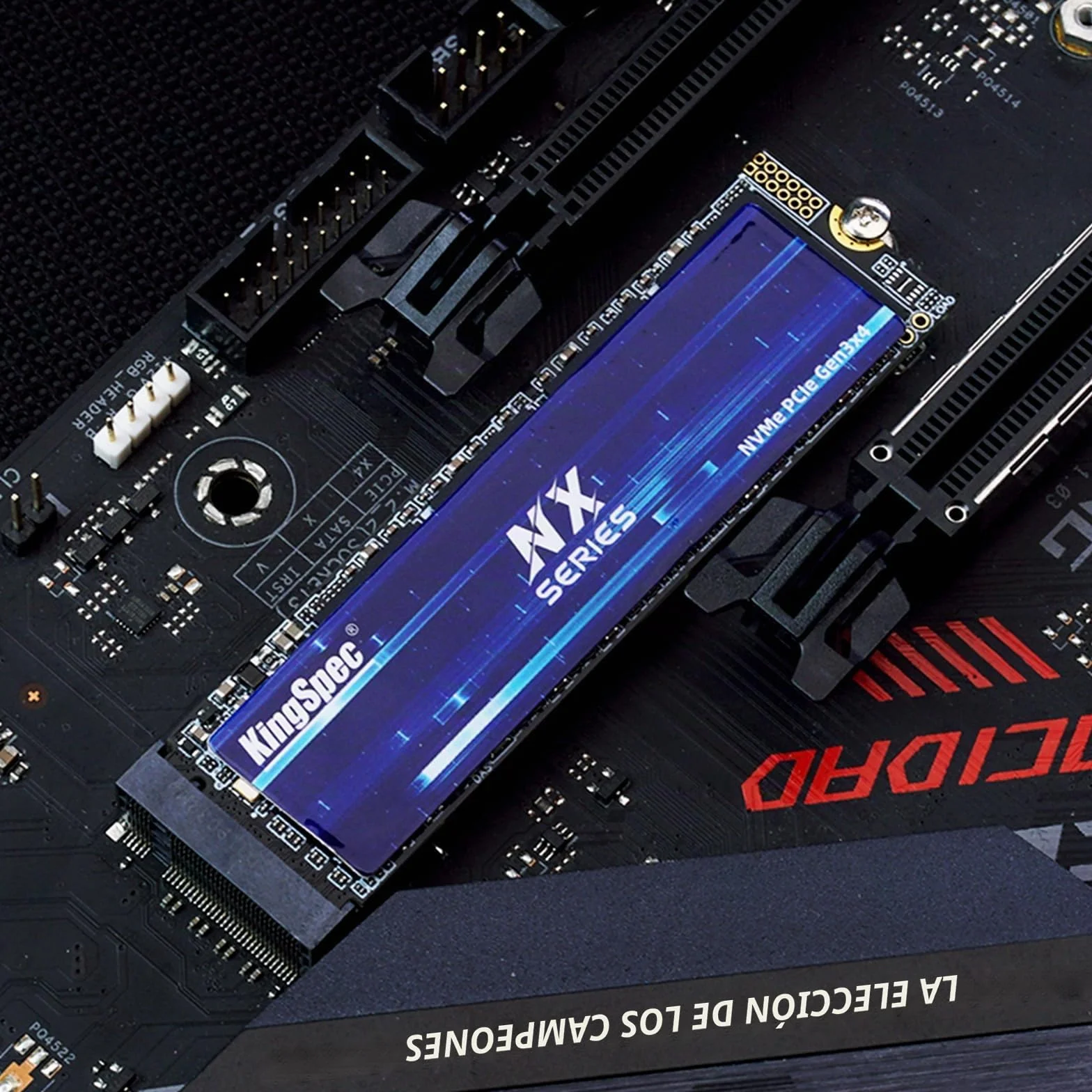 Kingspec NX Series Gen3x4 NVMe M.2 SSD de 1TB, hasta 3500 MB/s, Unidad Interna de Estado sólido 3D NAND Flash M2 2280, para Escritorio y portátil