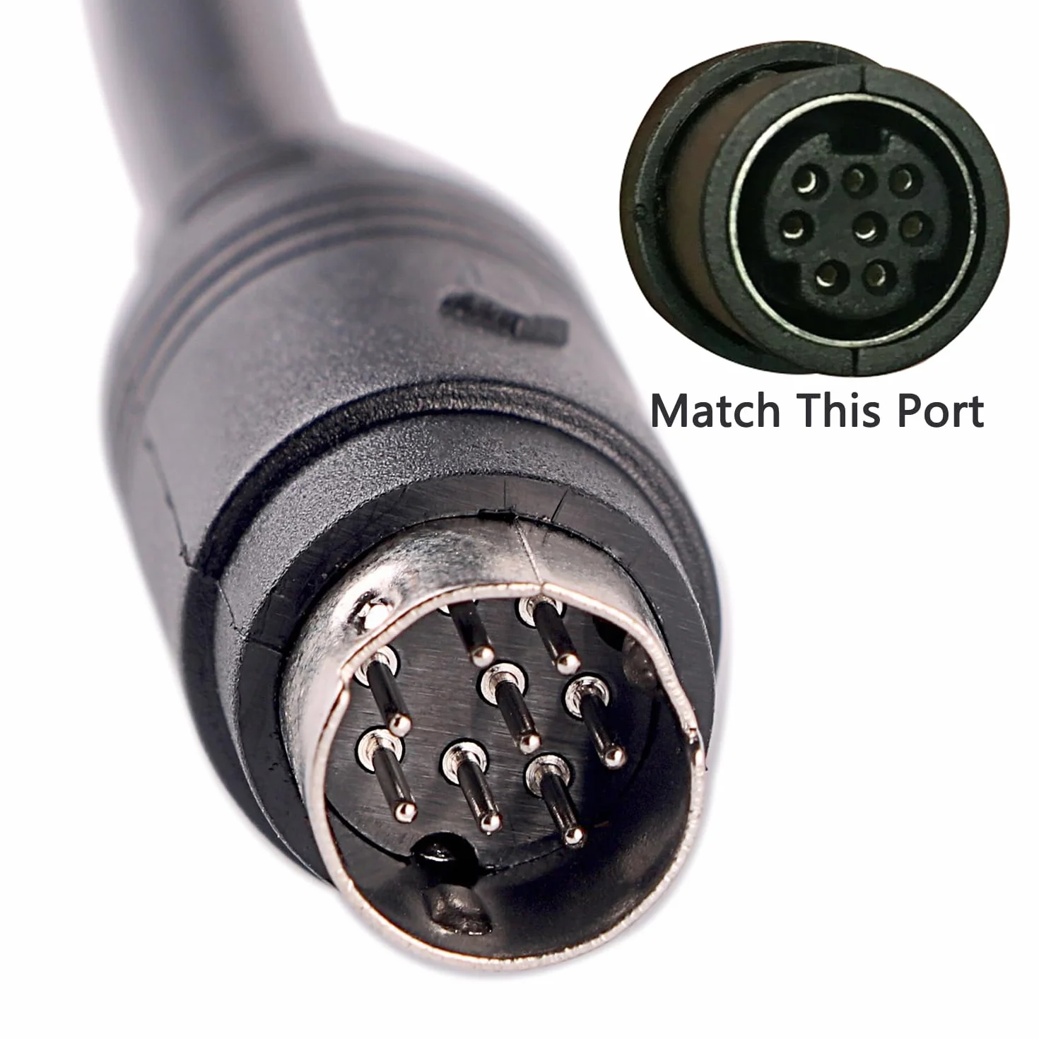 Cable de extensión mini DIN macho a macho de 8 pines, adaptador de conector recto MD8 (40 pulgadas)