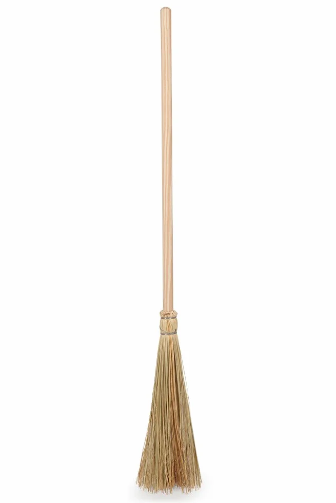 Mendi Escoba Estilo Fantasía 111 cm, Fabricada en España, Ideal para usos de Limpieza y para Disfraces, Eventos y ambientación mágica, Estilo rústico. Es una Escoba de Verdad.