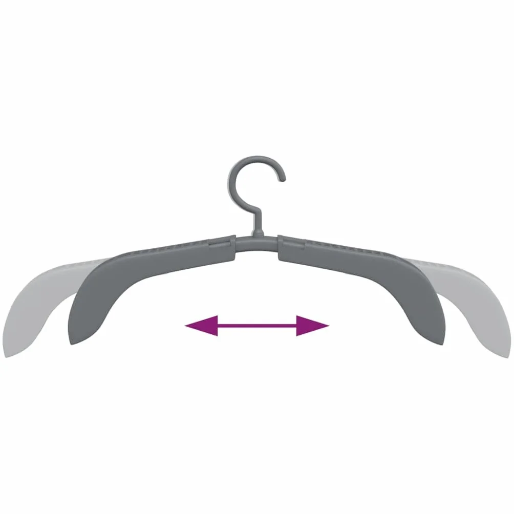 vidaXL Perchas Extensibles Gancho Cocina Armario Regulable Gris