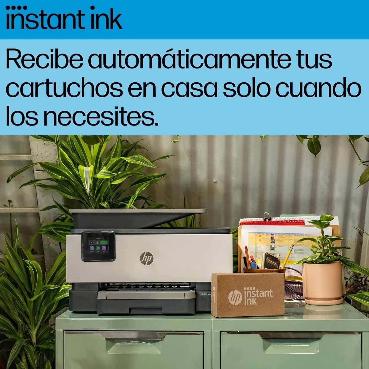 HP OfficeJet Pro 9120e, Impresora multifunción Profesional de inyección de Tinta A4 a Color, Copia, escáner, fax, Wi-Fi, impresión a Doble Cara automática, 22 ppm, 6 Meses Instant Ink, Gris