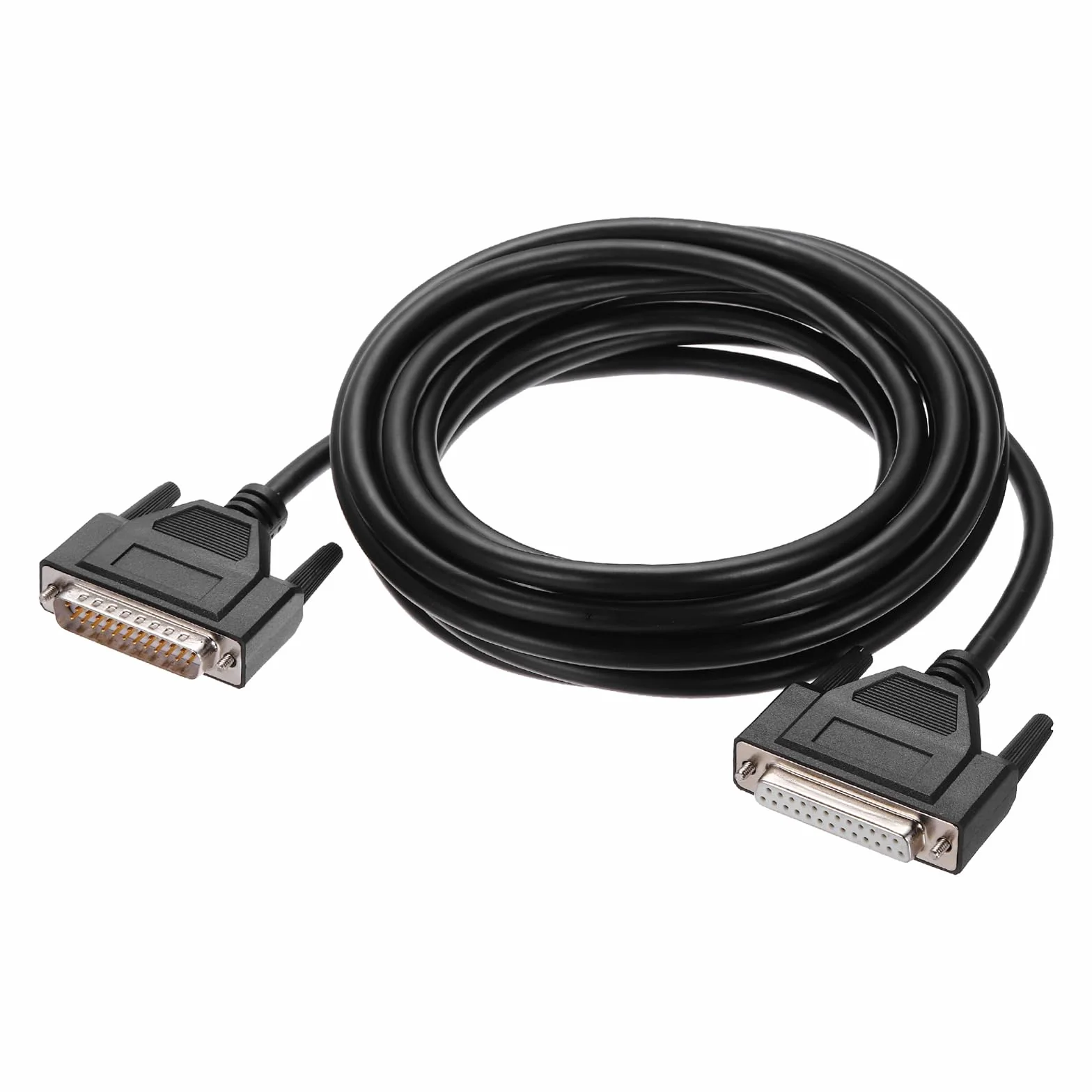 QUARKZMAN Cable Serial DB25, 28AWG Con Blindaje De Aluminio DB25 Macho A Hembra Cable Serial Directo Para Comunicación De Datos, 16.4 Pies