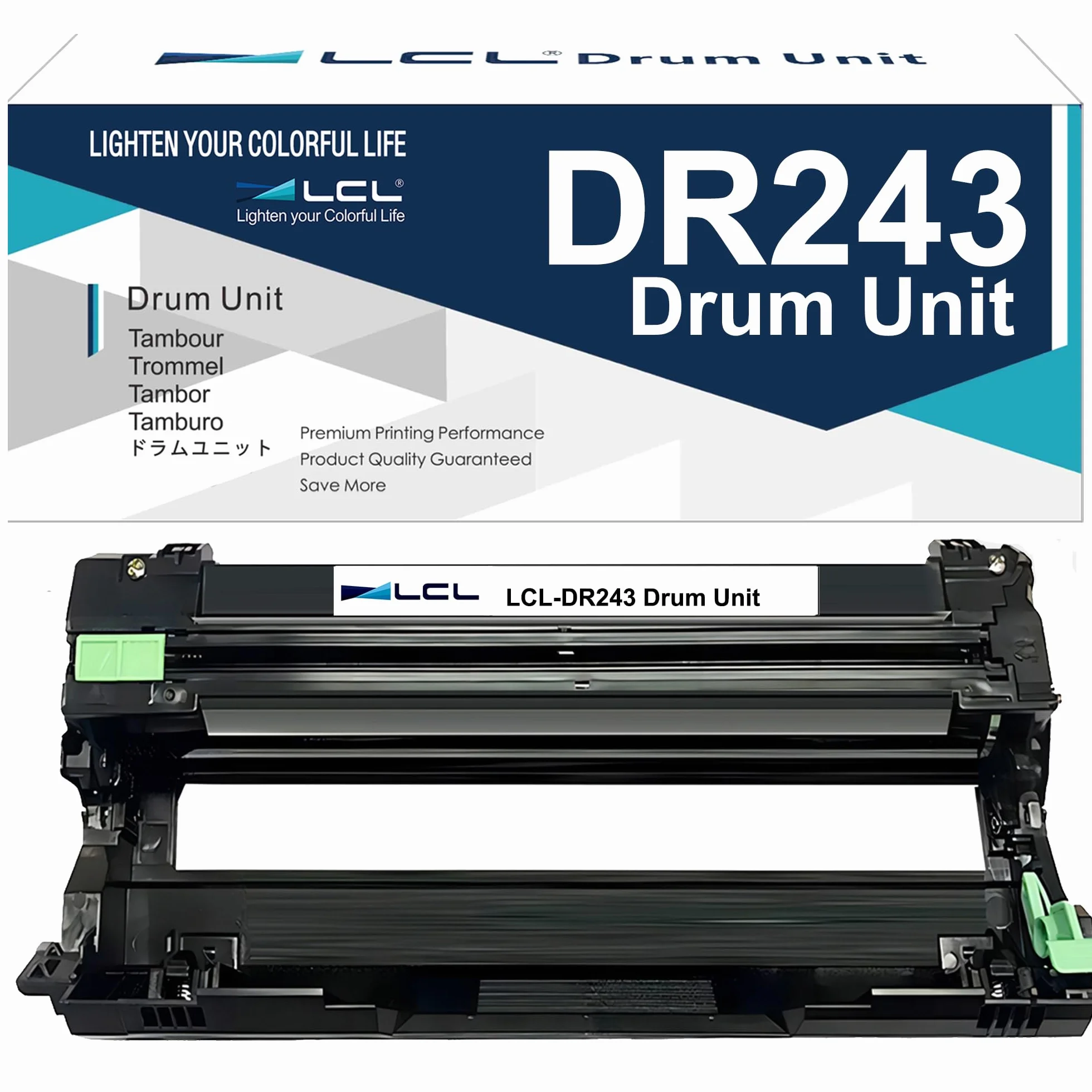 LCL Tambor Compatible DR-243 DR243 DR243CL DR-243CL Reemplazo para Brother HL-L3210CW HL-L3230CDW HL-L3270CDW MFC-L3710CDW MFC-L3750CDW MFC-L3770CDW para Negro o Cian o Magenta o Amarillo 1-Pack