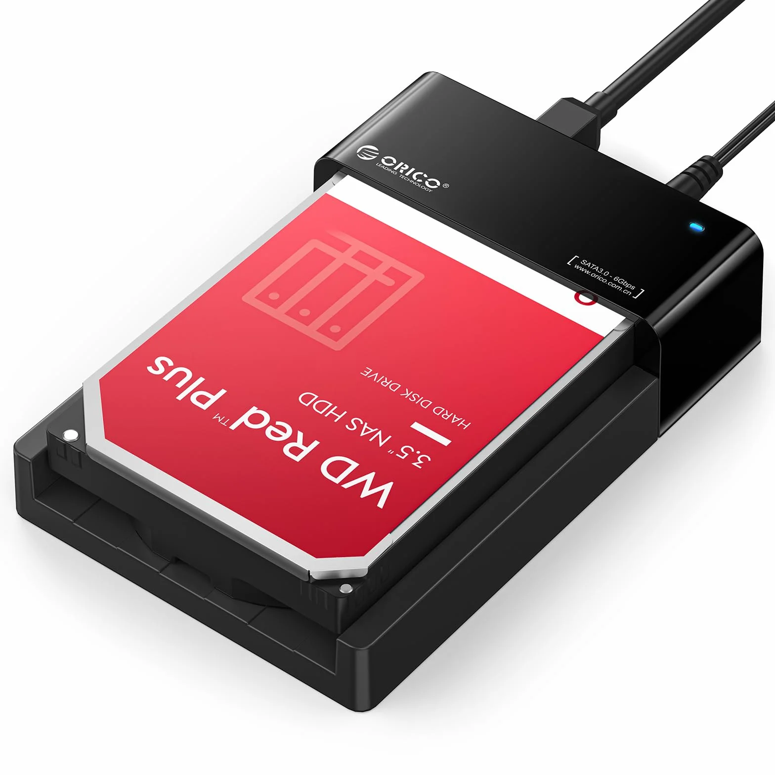 ORICO Estación de Acoplamiento Externa USB 3.0 SATA para Discos Duros SATA de 2,5/3,5 Pulgadas, Estación de Acoplamiento para Discos Duros de 5 Gbps con Capacidad de hasta 24 TB [Compatible con UASP]